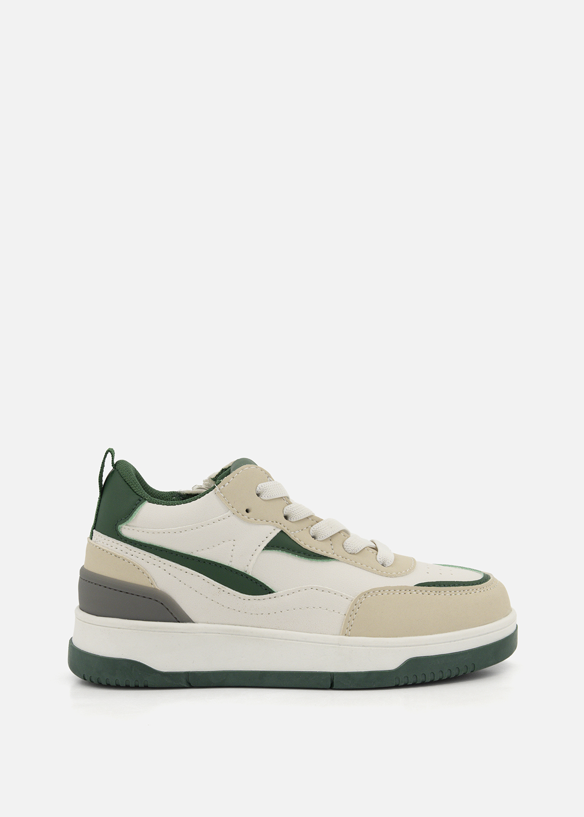 Colour Block Zip Detail Skater Hi-Top Skater Sneakers (Size 12 - 6