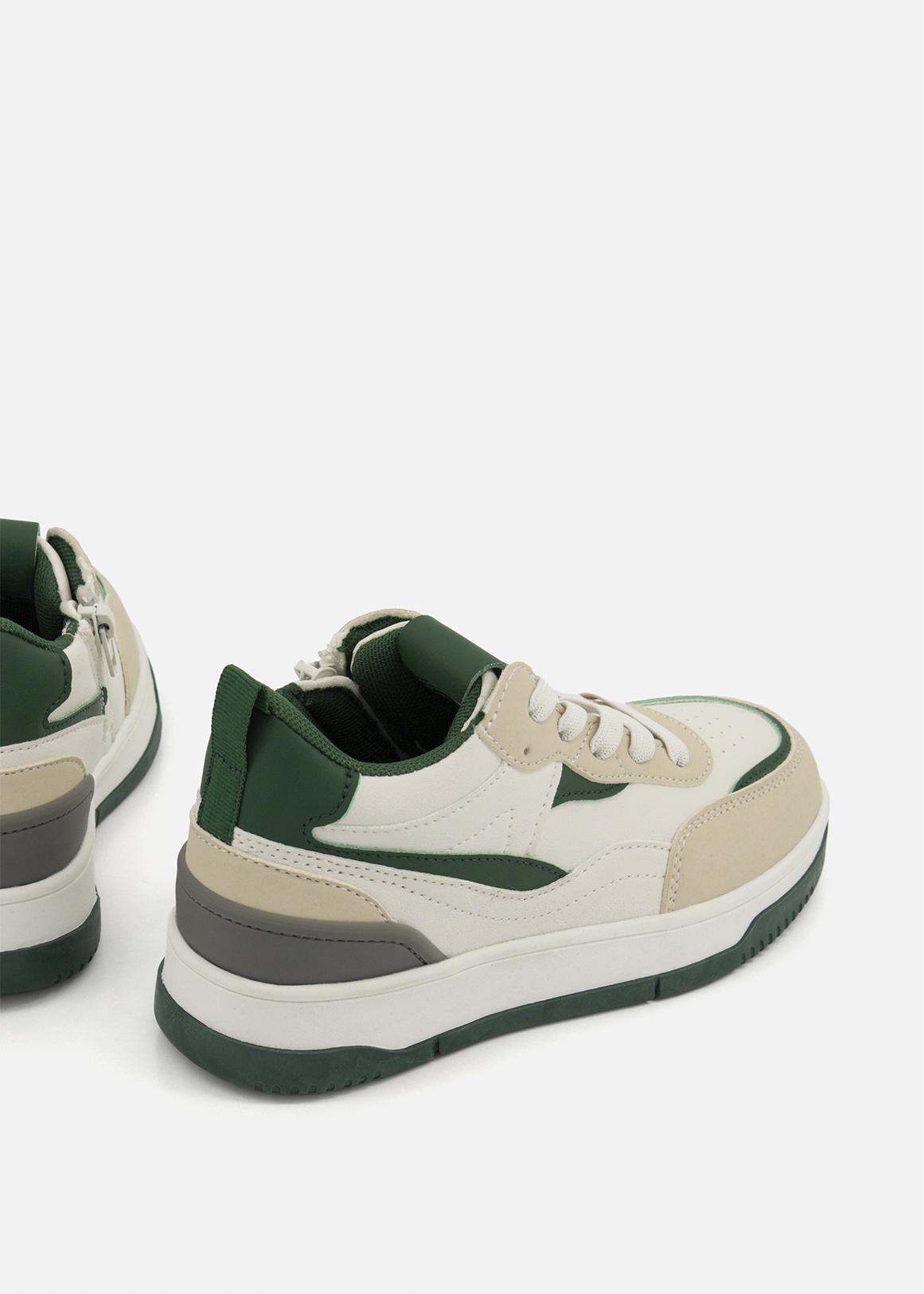 靴 HARO Colour Block Zip Detail Skater Hi-Top Skater Sneakers (Size 12 - 6