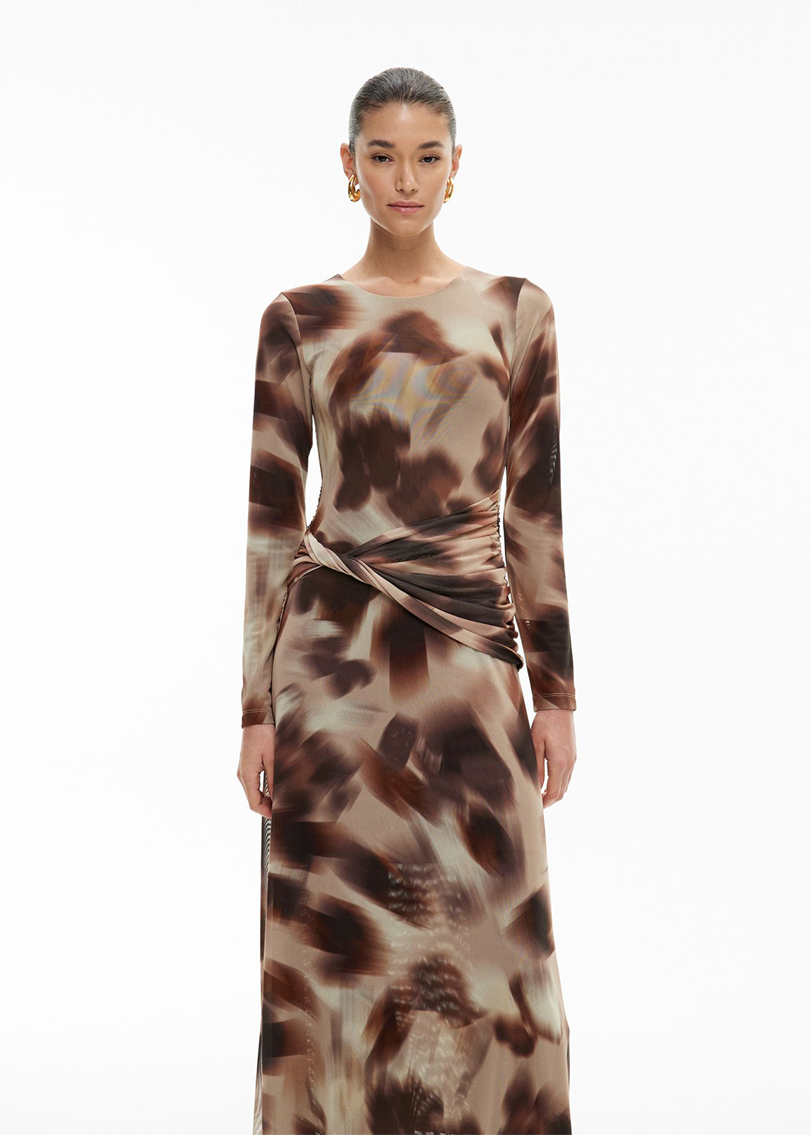 Mesh Twist Front Dress | Woolworths.co.za