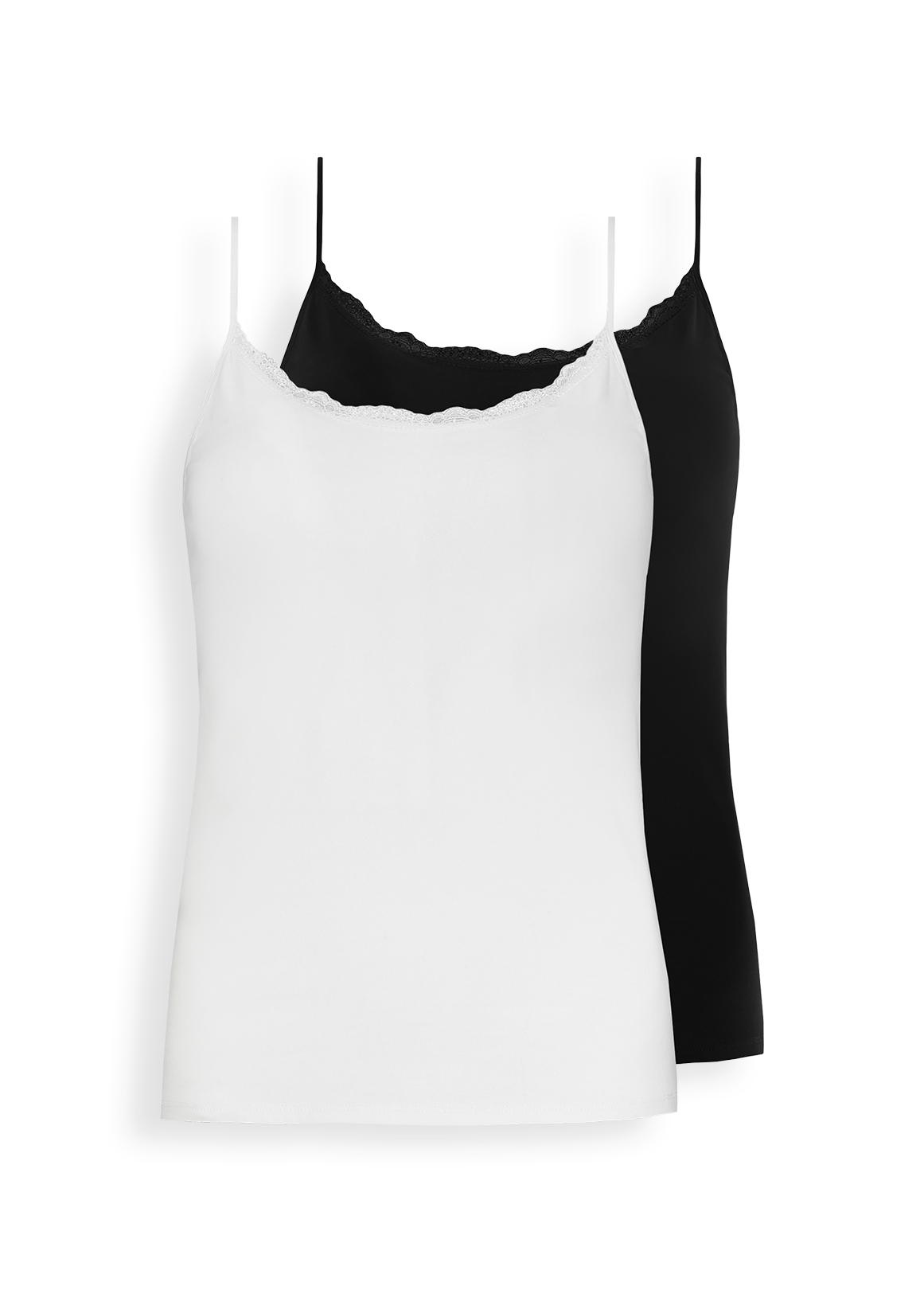 Lace Trim Camisoles 2 Pack | Woolworths.co.za