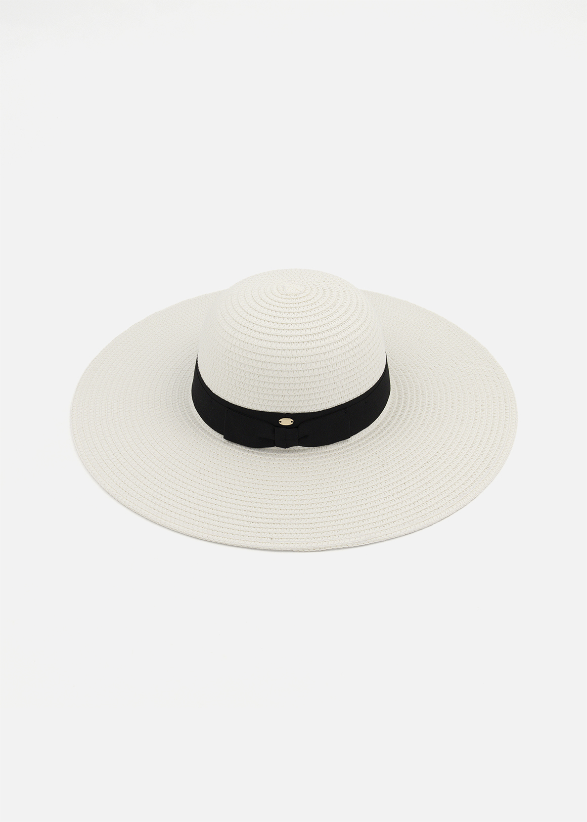 Band Wide Brim Straw Hat