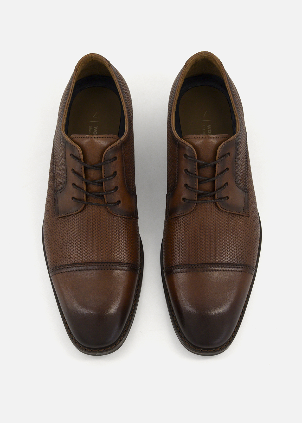 Textured Leather Derby Shoes | Woolworths.co.za