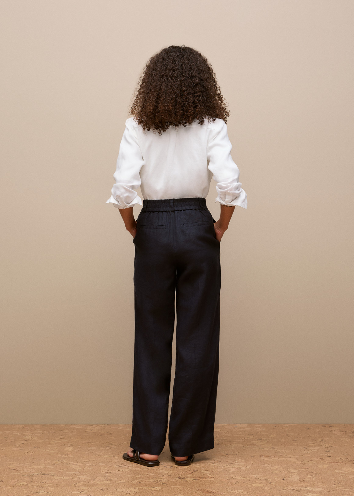 Linen Pintucked Pant | Woolworths.co.za