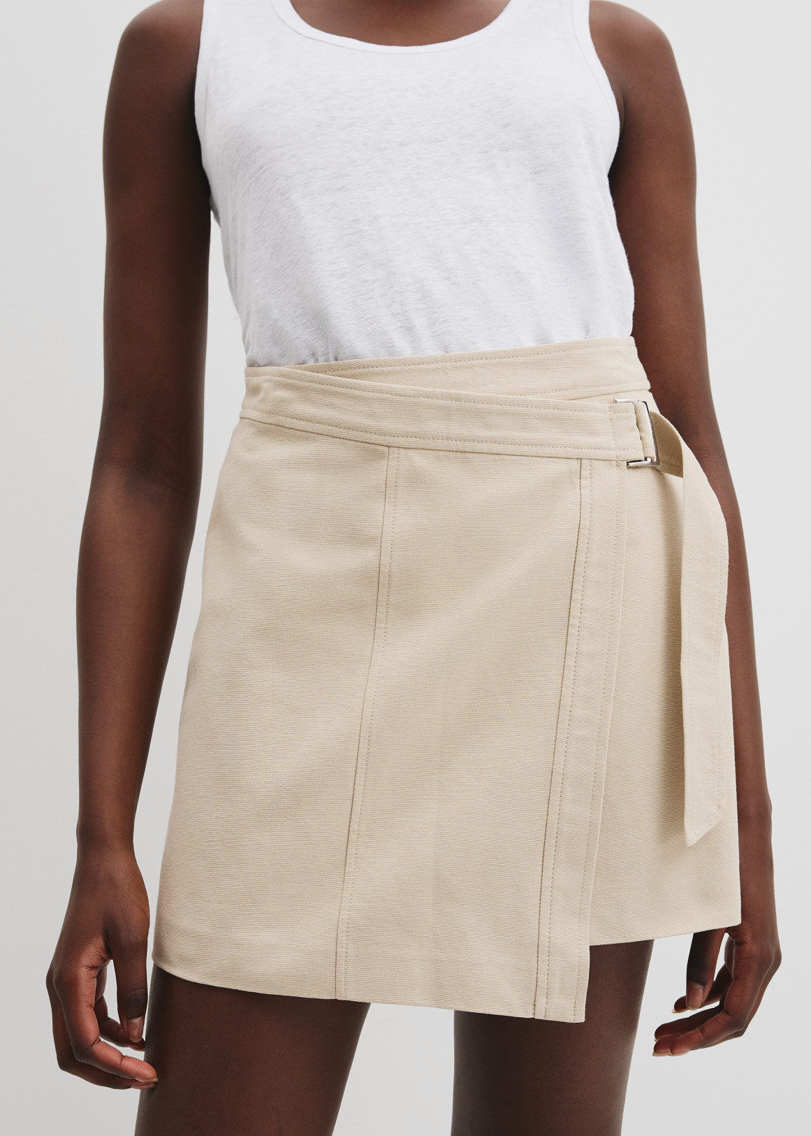 Organically Grown Cotton Wrap Mini Skirt | Woolworths.co.za