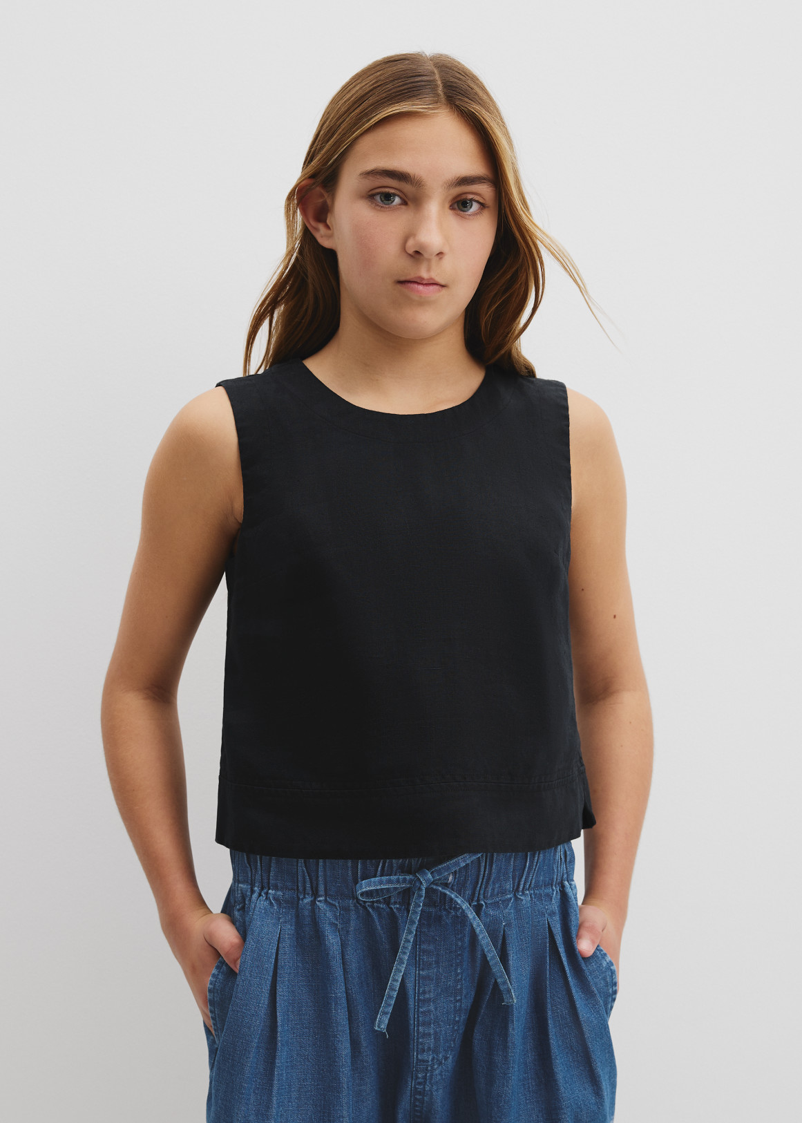 Teen Organically Grown Linen Tank | Woolworths.co.za