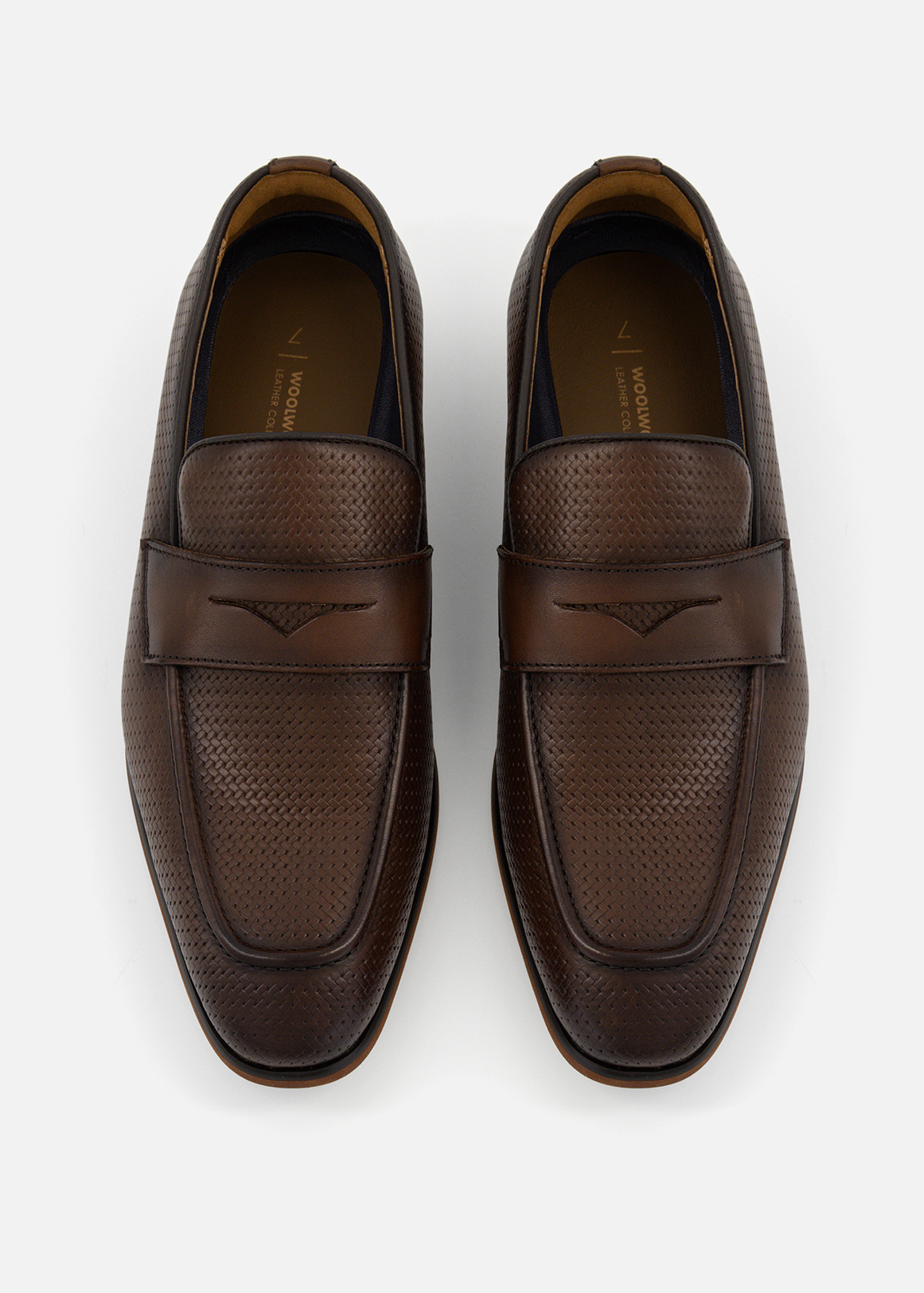 Woven Textured Leather Loafers | Woolworths.co.za