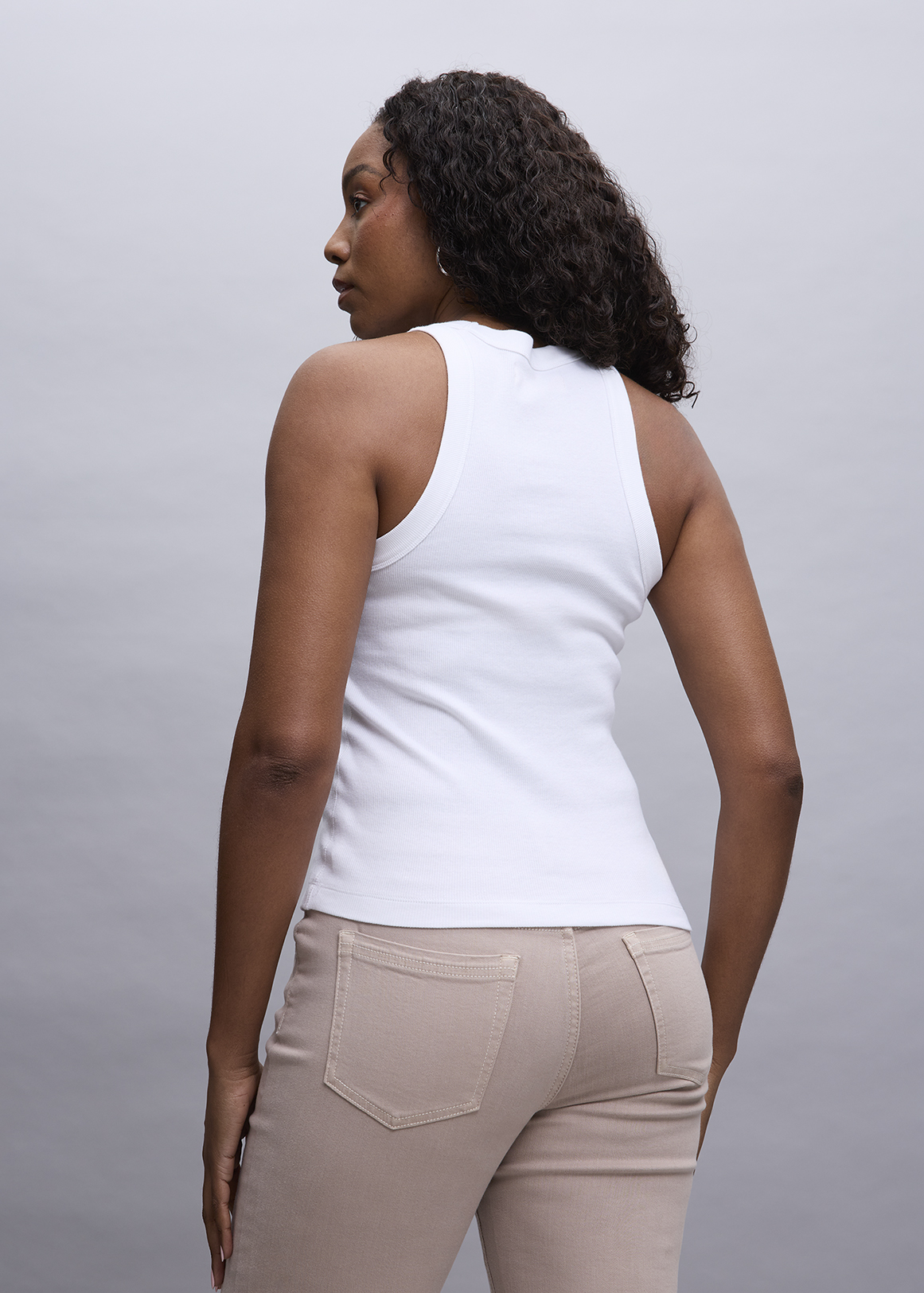 Ribbed Slim Fit Stretch Cotton Tank Top | Woolworths.co.za