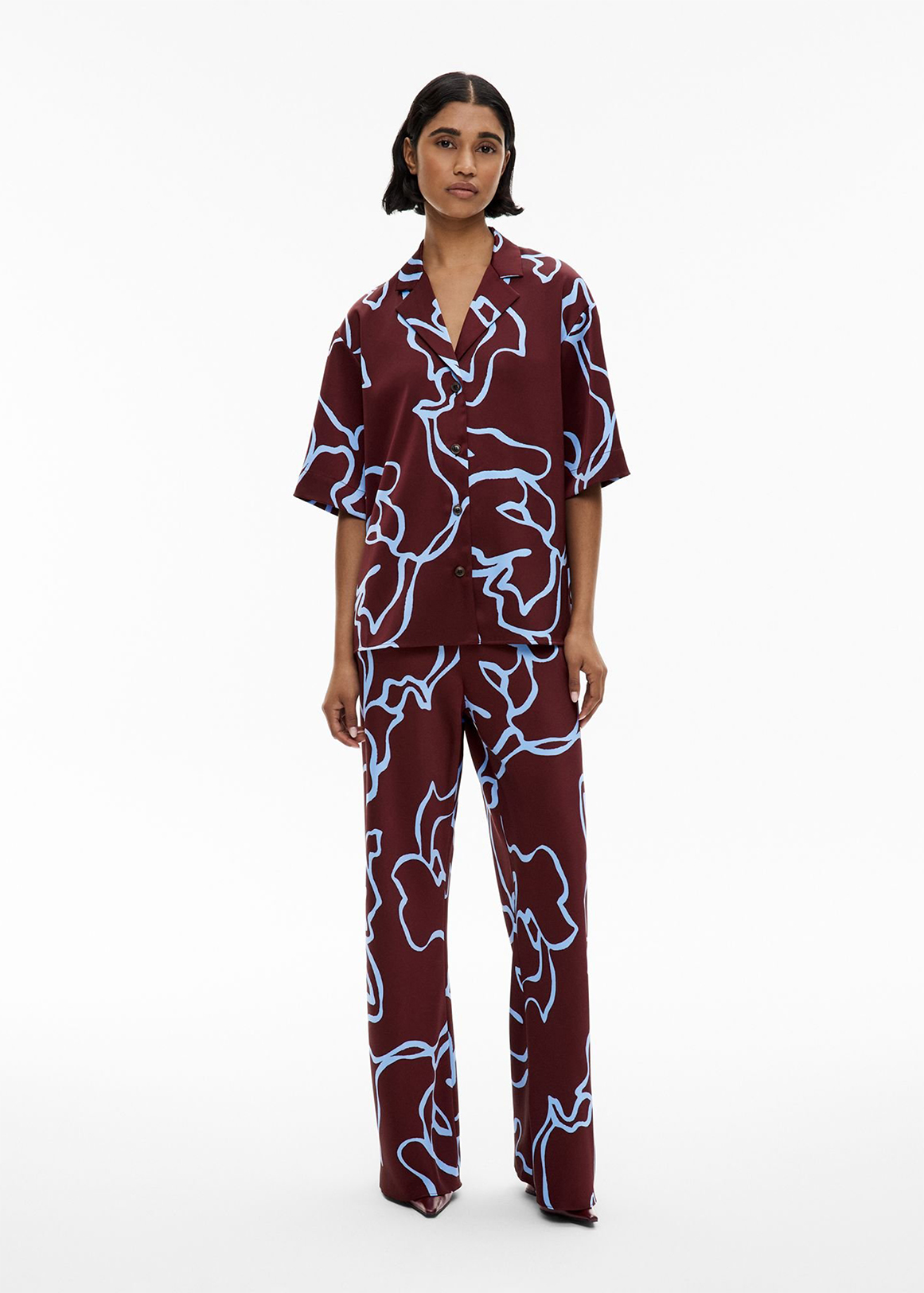Short Sleeve Satin Shirt | Woolworths.co.za