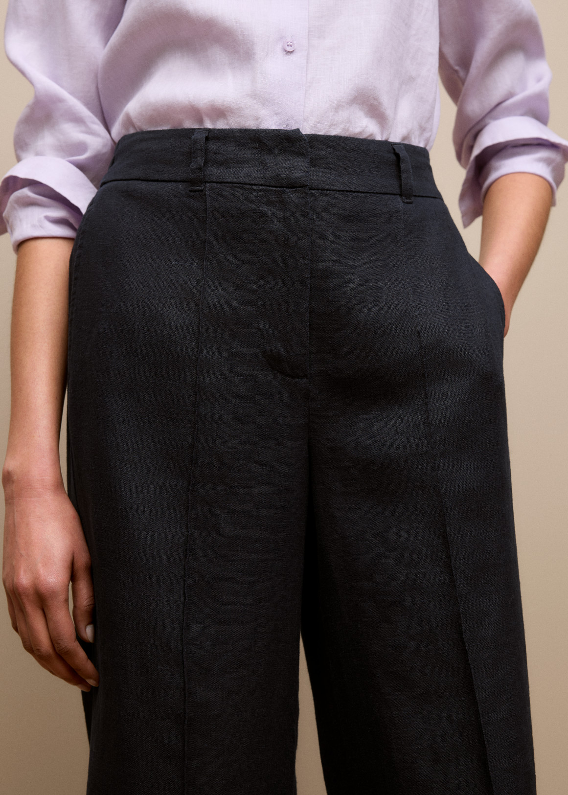 Linen Pintucked Pant | Woolworths.co.za