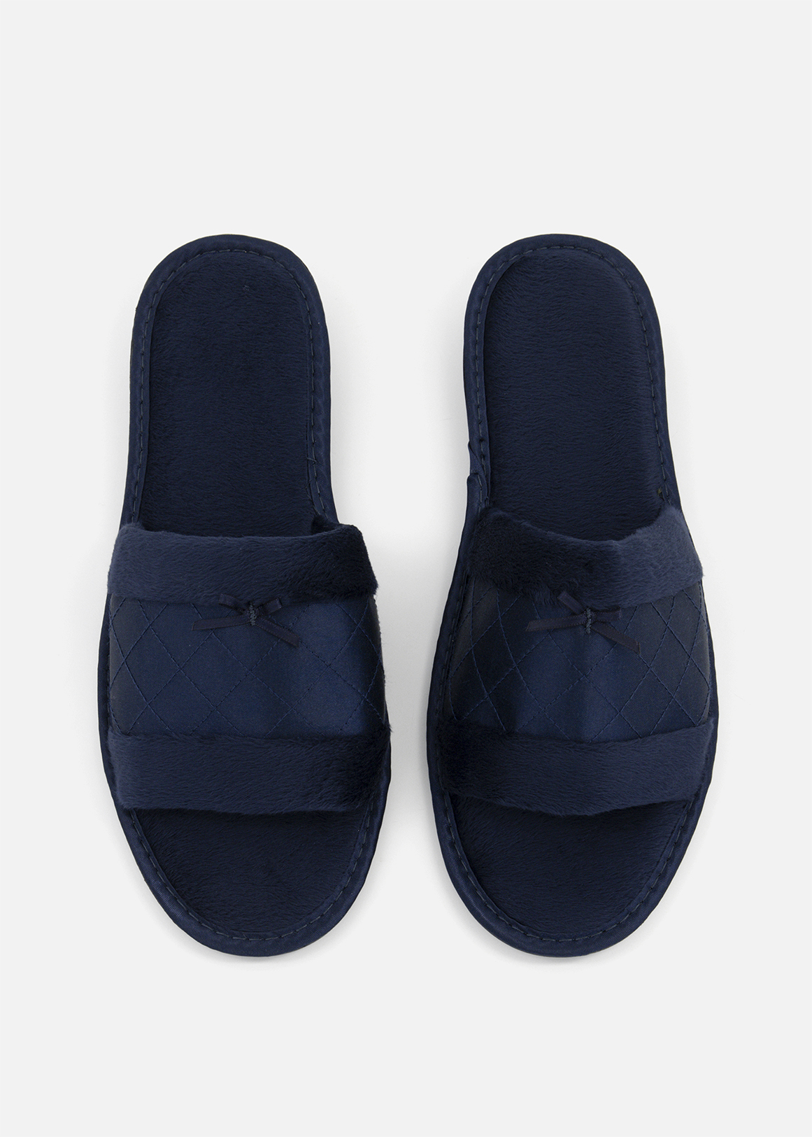 Plush Quilted Satin Band Slippers | Woolworths.co.za