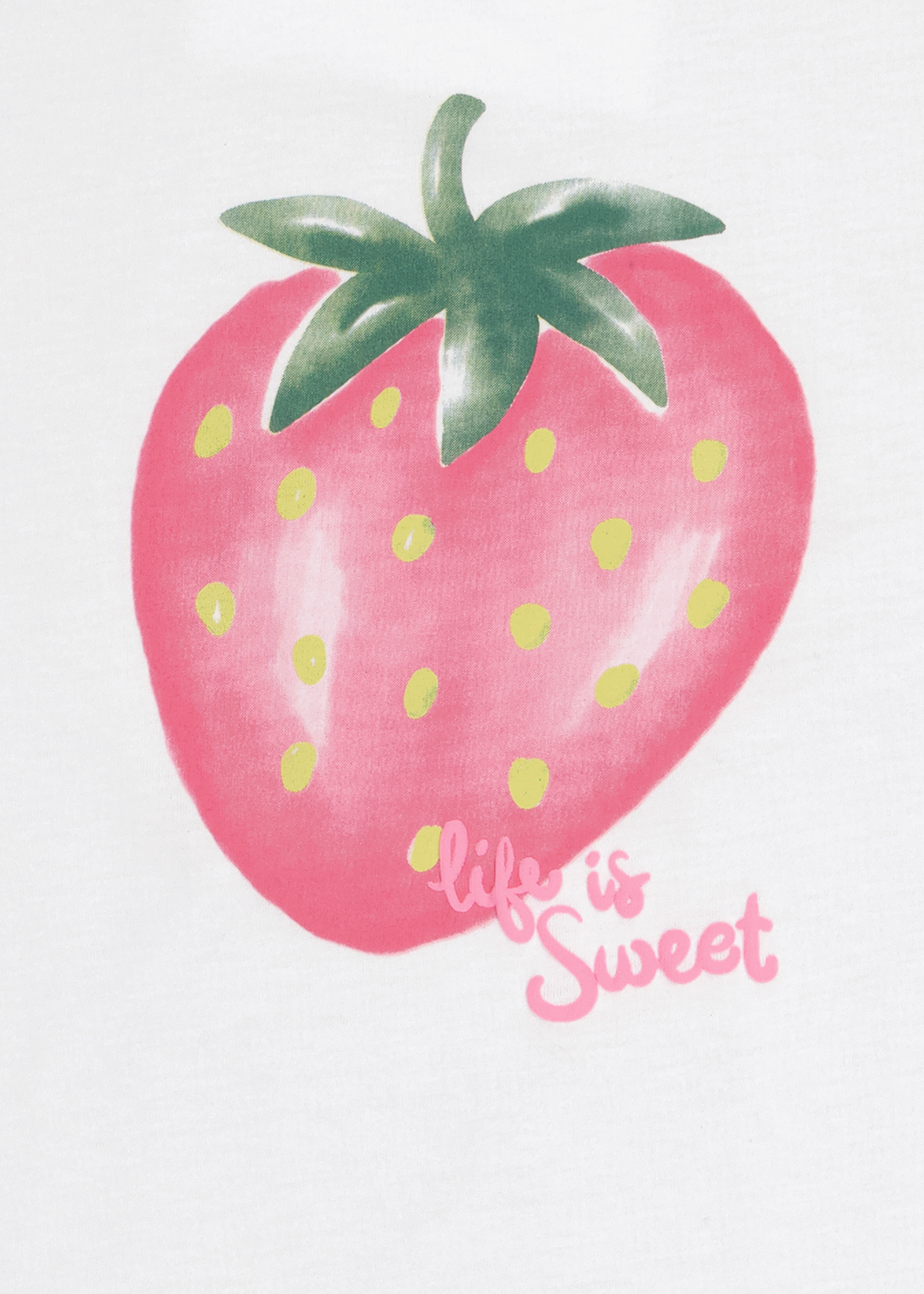Frill Strawberry Print Cotton T-shirt | Woolworths.co.za