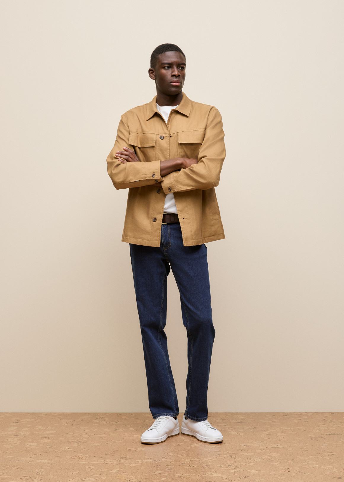 Linen Cotton Herringbone Chore Jacket | Woolworths.co.za