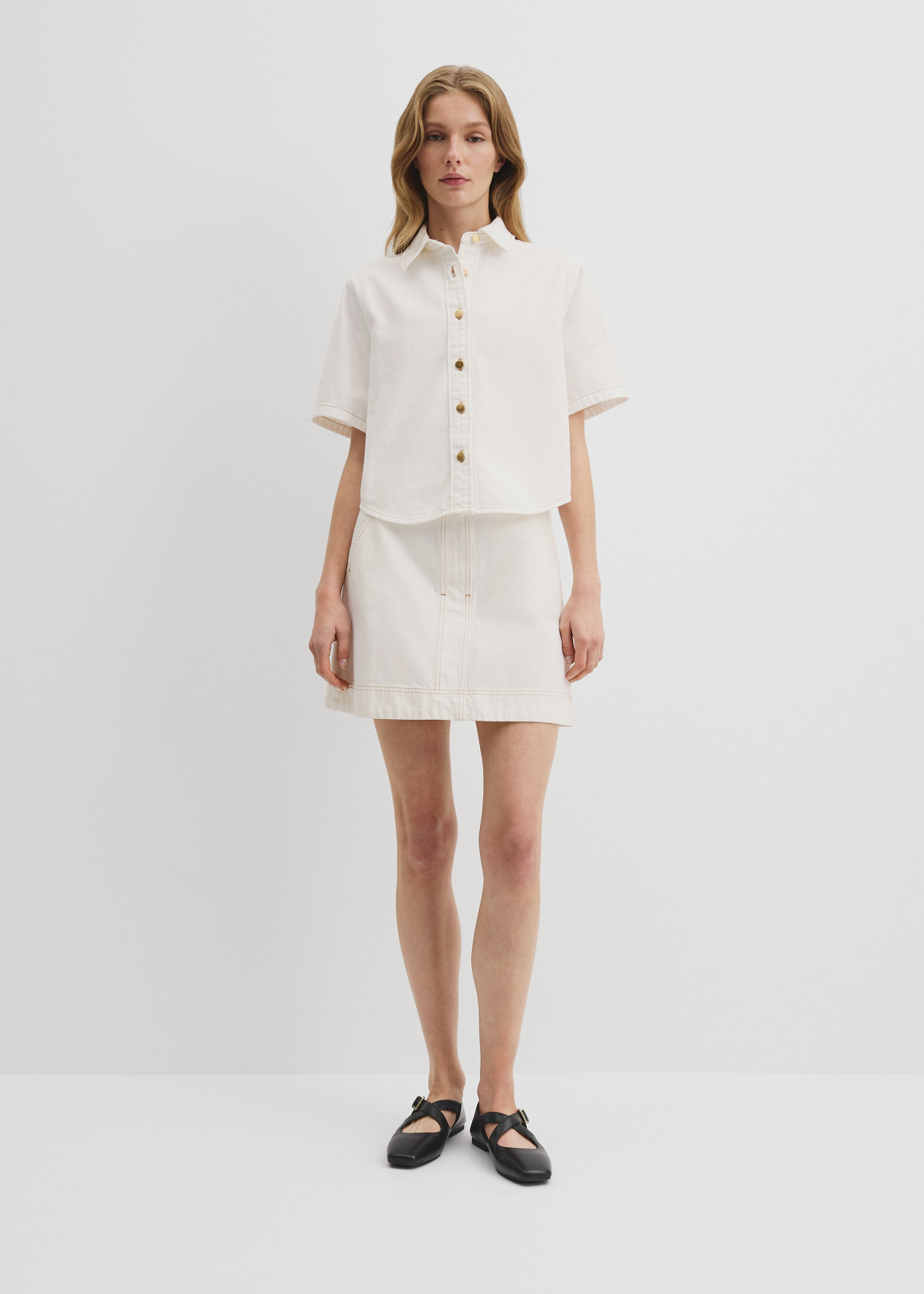 Short Sleeve Denim Shirt | Woolworths.co.za