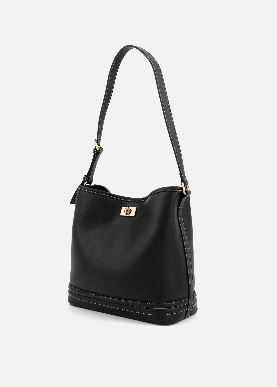Lock Detail Faux Leather Hobo Bag | Woolworths.co.za