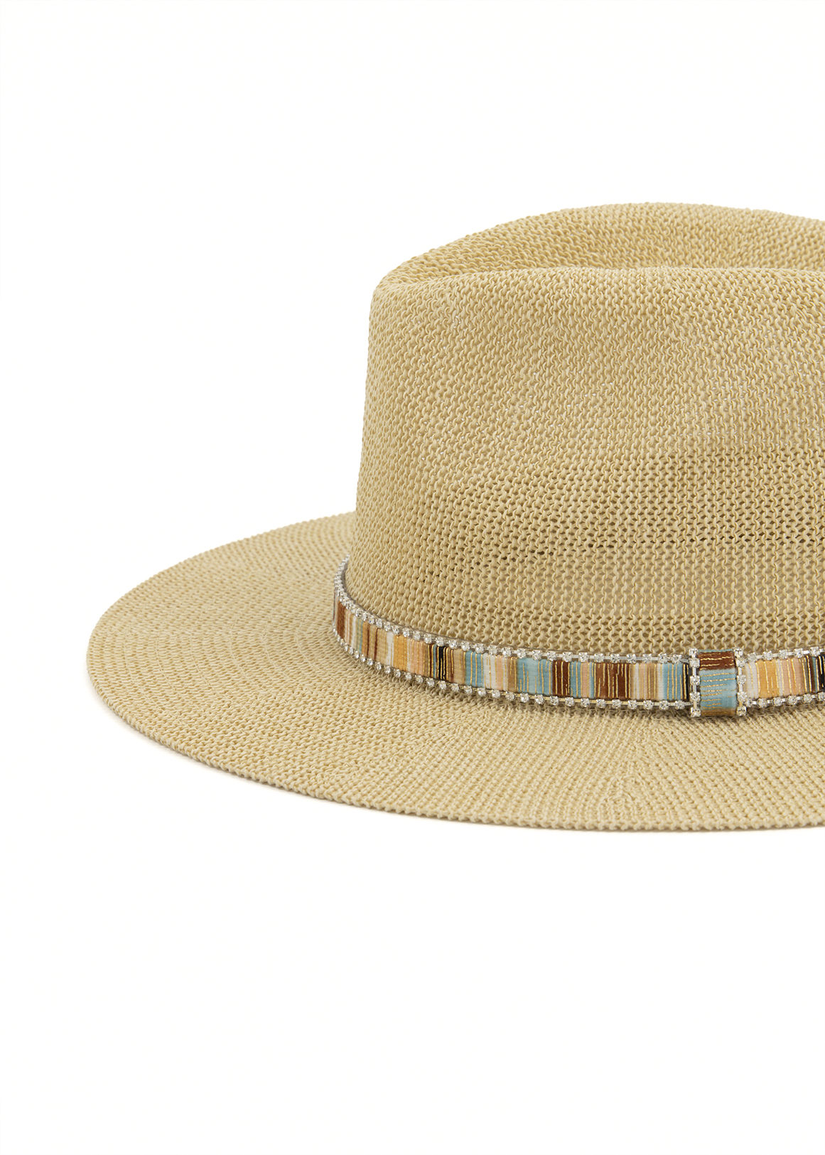 Embellished Straw Panama Hat