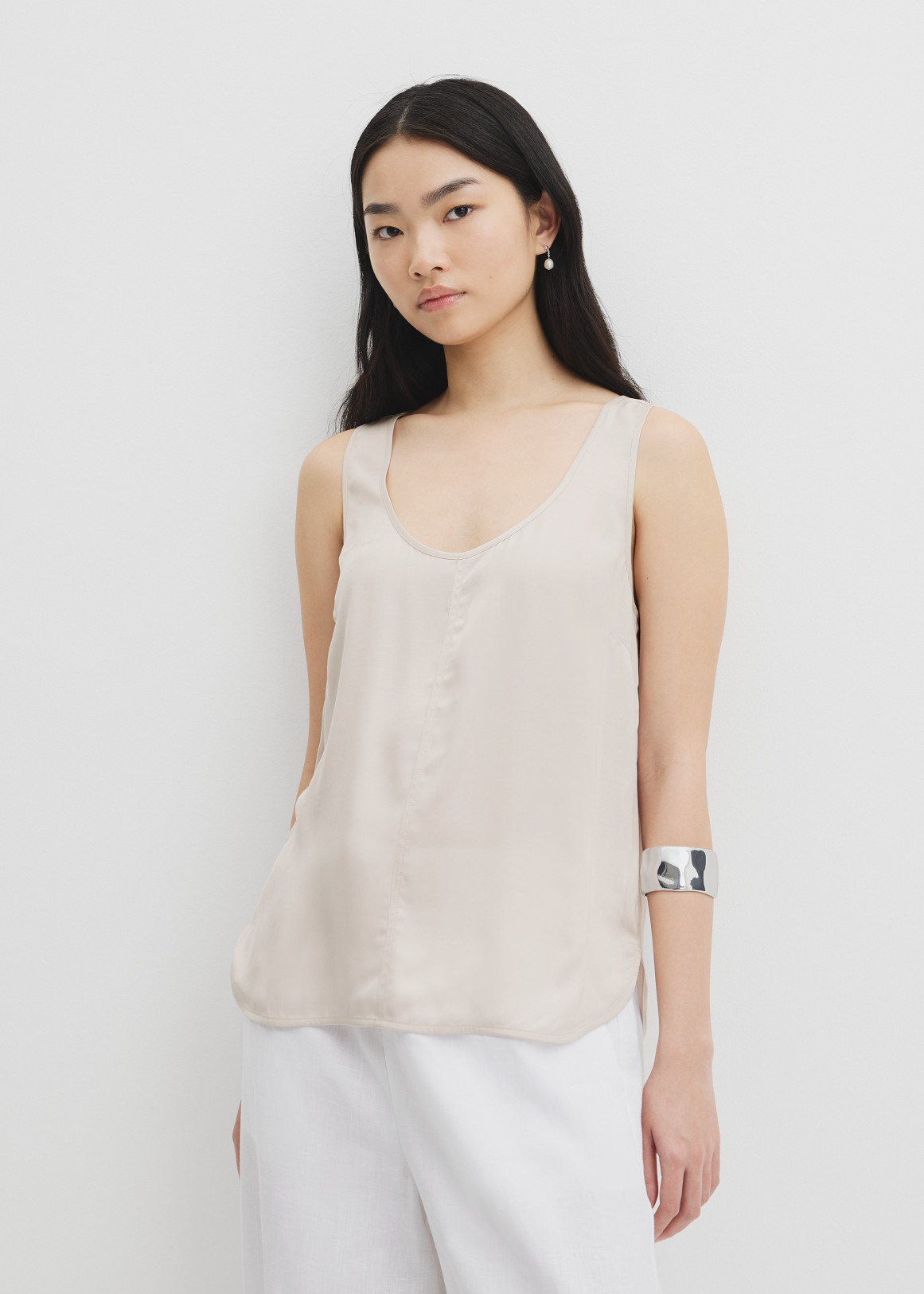 Cupro Scoop Neck Tank | Woolworths.co.za