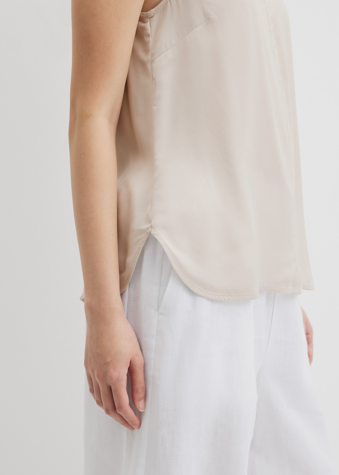 Cupro Scoop Neck Tank | Woolworths.co.za