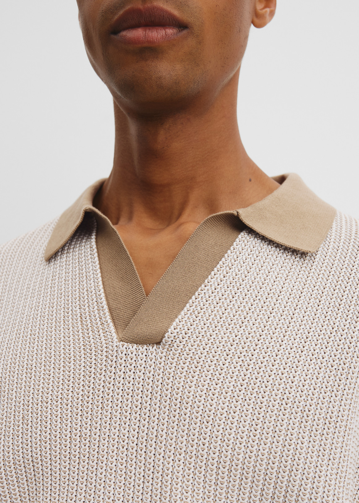 Oversized Australian Cotton Textured Knit Polo | Woolworths.co.za