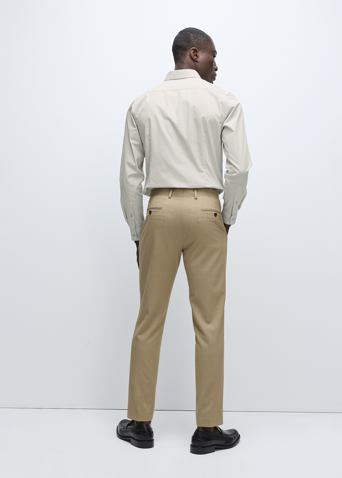 Beige Slim Fit Bi-stretch Suit Trousers | Woolworths.co.za