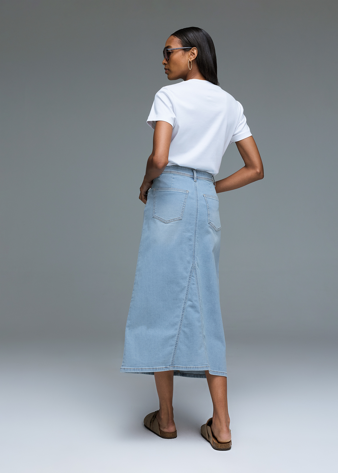 Mid Rise Denim Maxi Skirt | Woolworths.co.za