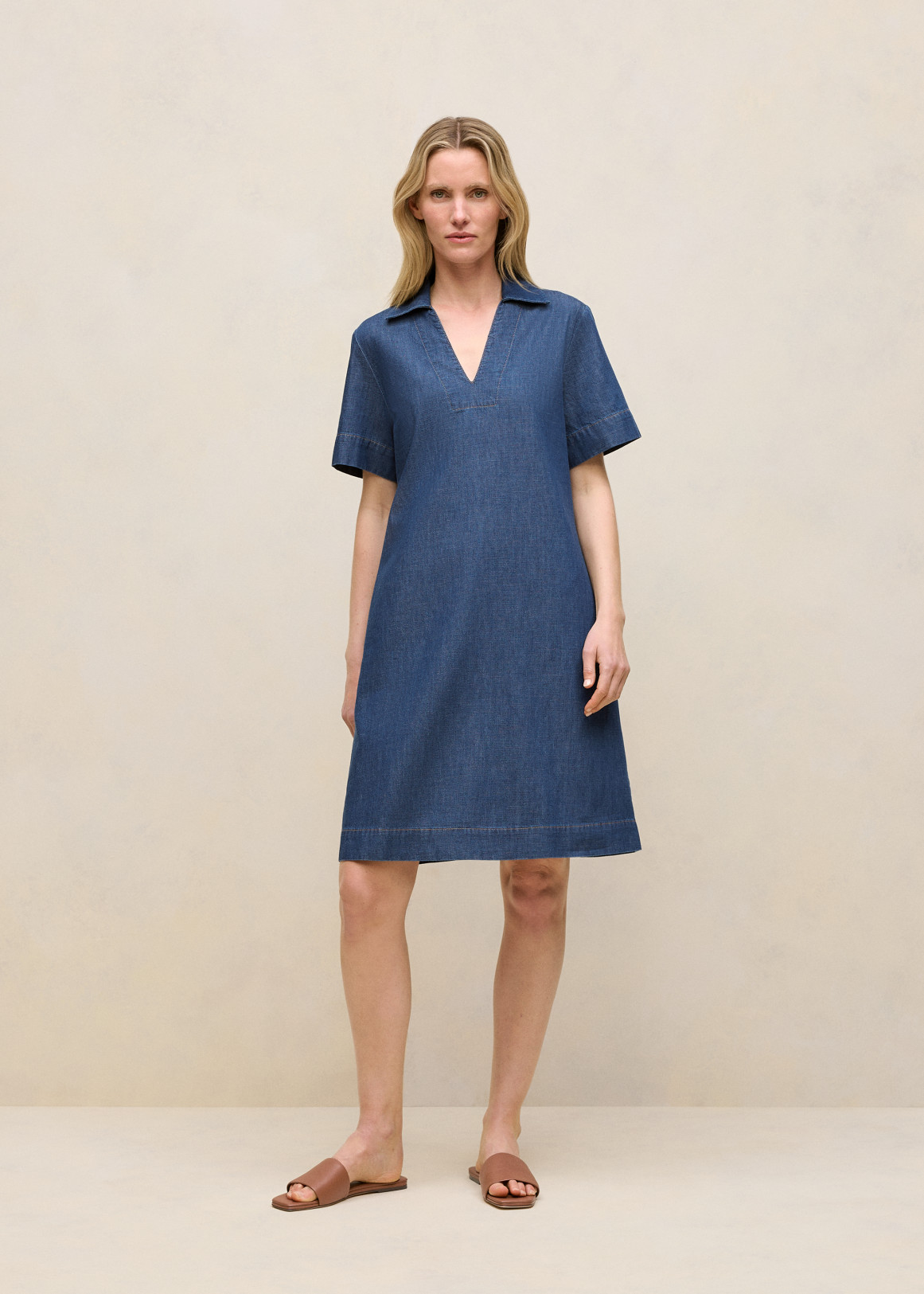 woolworths denim dress Half Placket Denim Dress