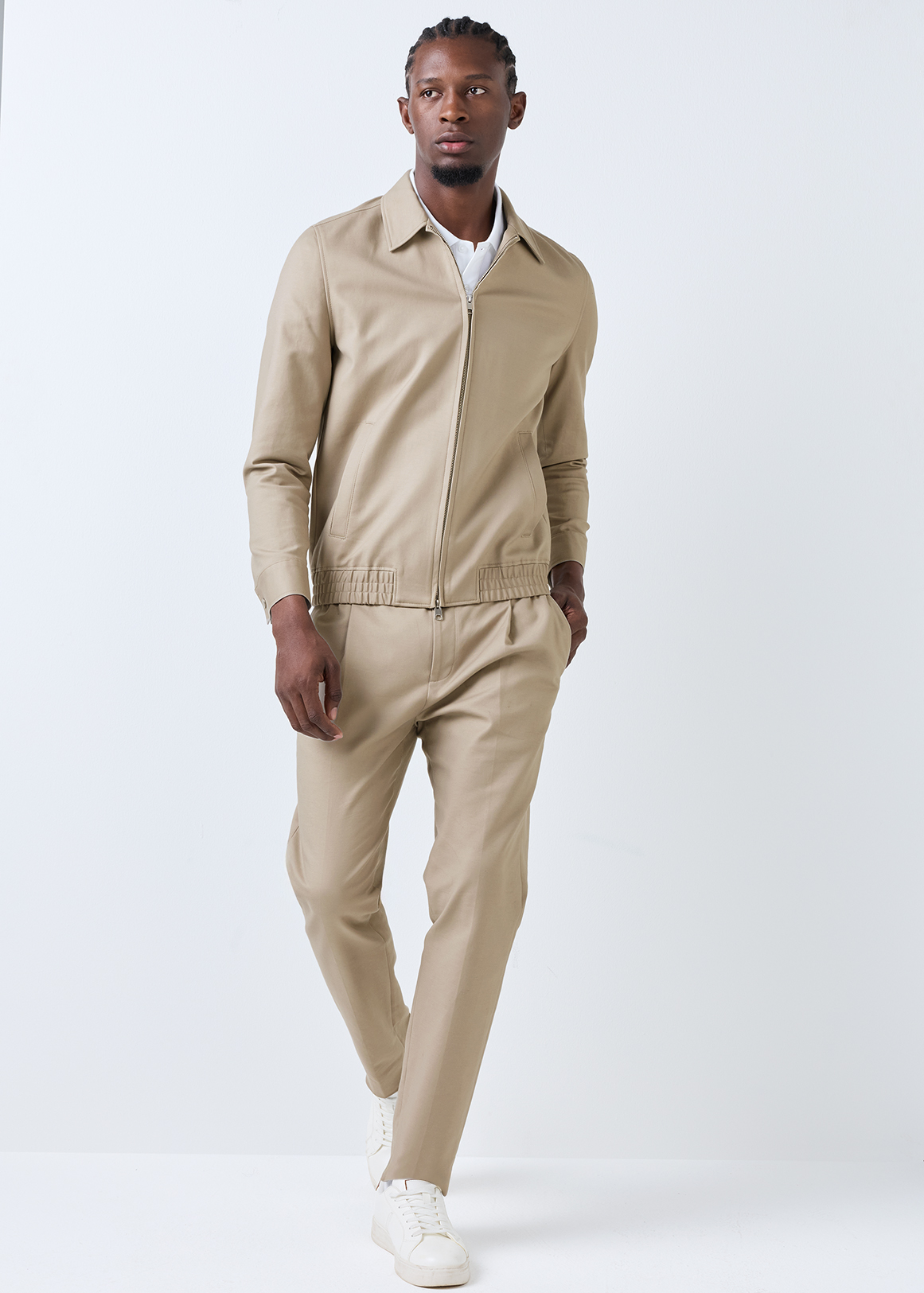 Glam Zip-up Stretch Cotton Harrington Jacket | Woolworths.co.za
