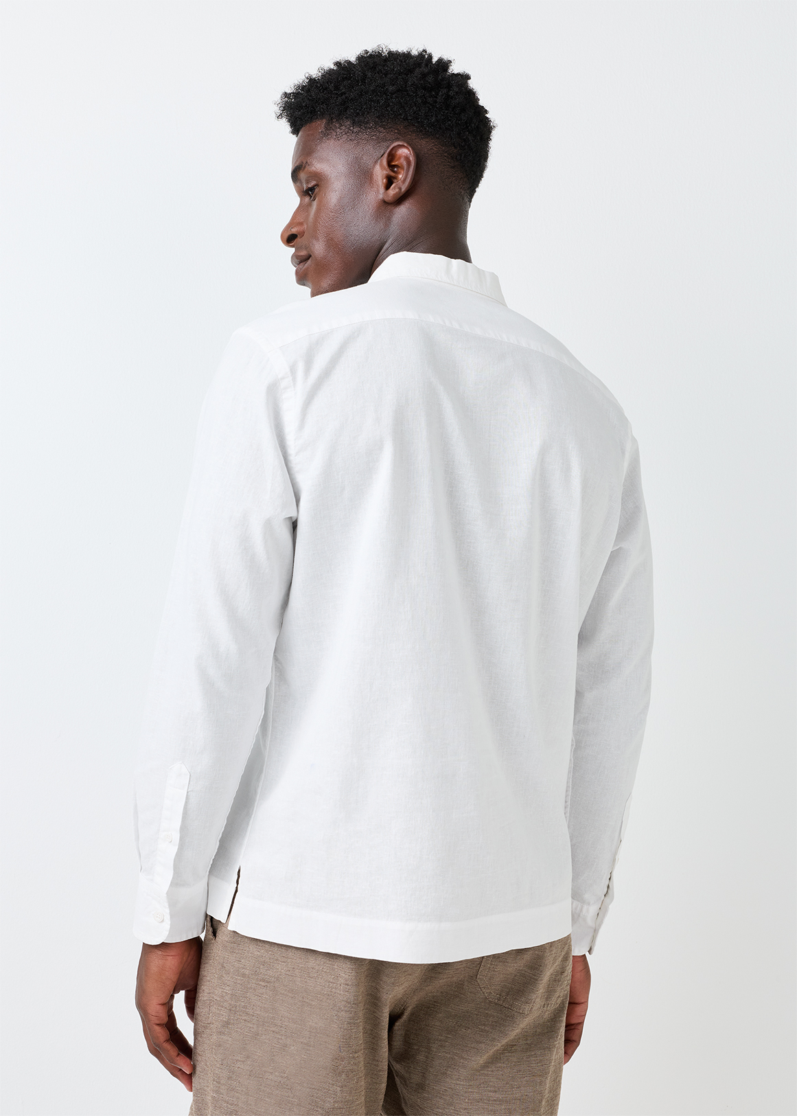 Half Placket Linen Blend Shirt | Woolworths.co.za