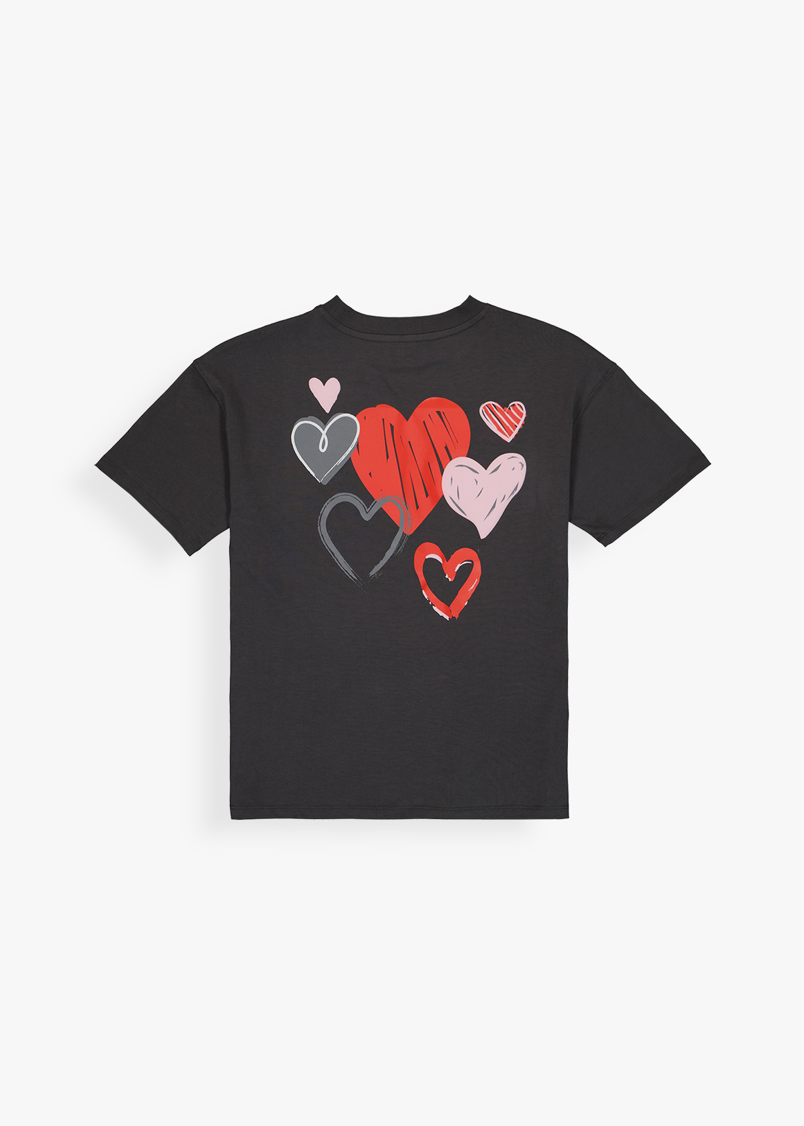 Heart Print Relaxed Cotton T-shirt | Woolworths.co.za
