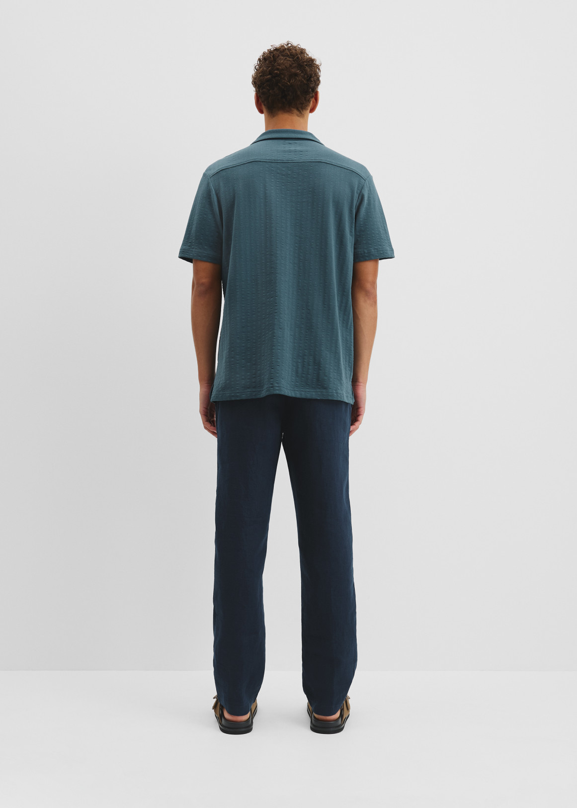 Short Sleeve Seersucker Cuban Shirt | Woolworths.co.za