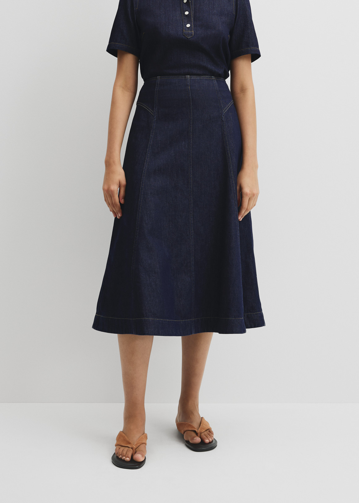 Panel Denim Midi Skirt | Woolworths.co.za