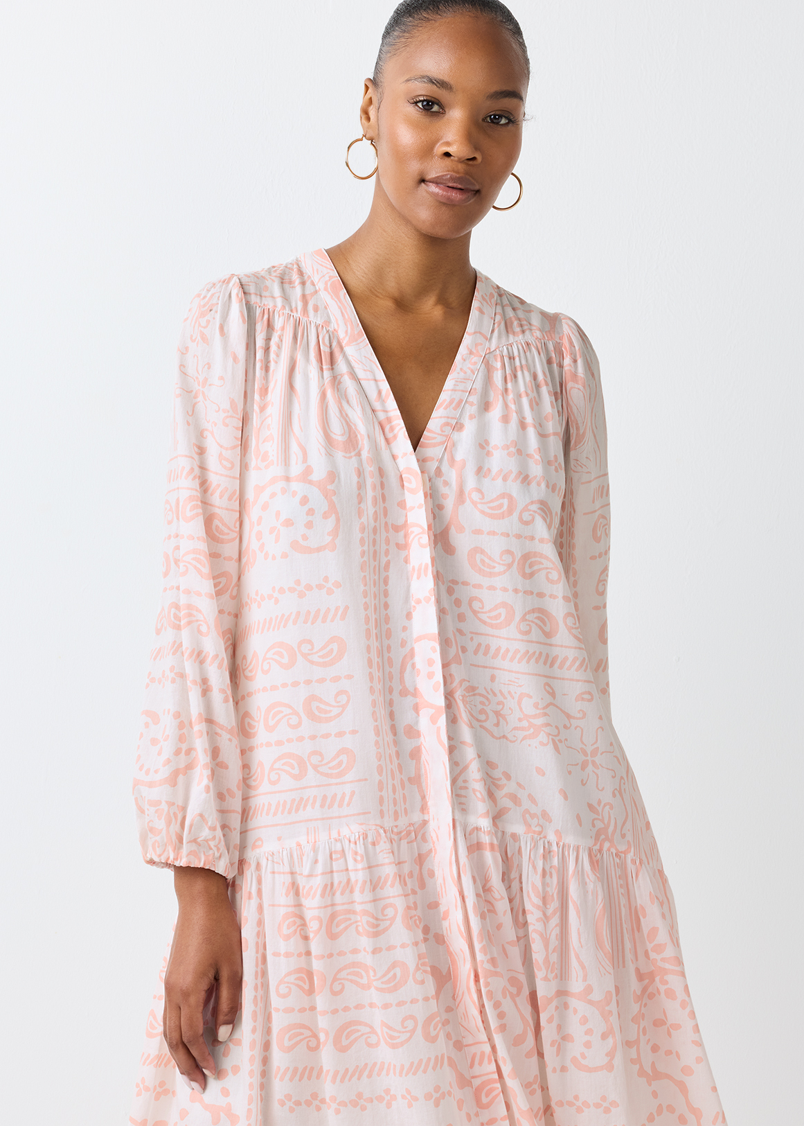 Print V-neck A-line Maxi Dress | Woolworths.co.za