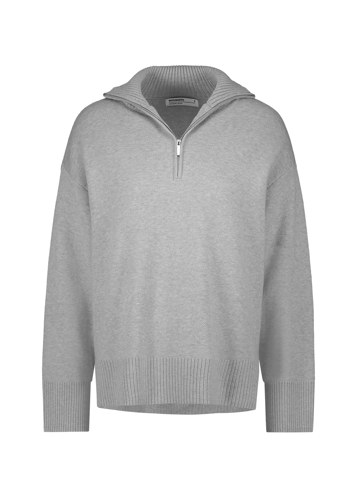 Funnel Neck Quarter Zip Jumper | Woolworths.co.za