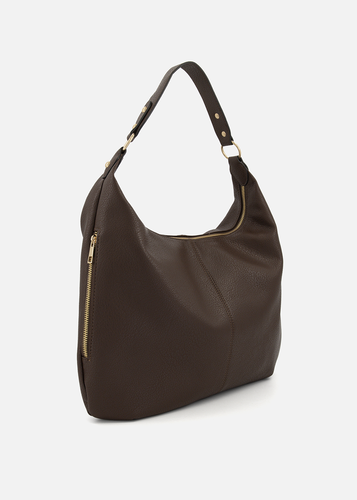 Side Zip Curved Hobo Bag | Woolworths.co.za