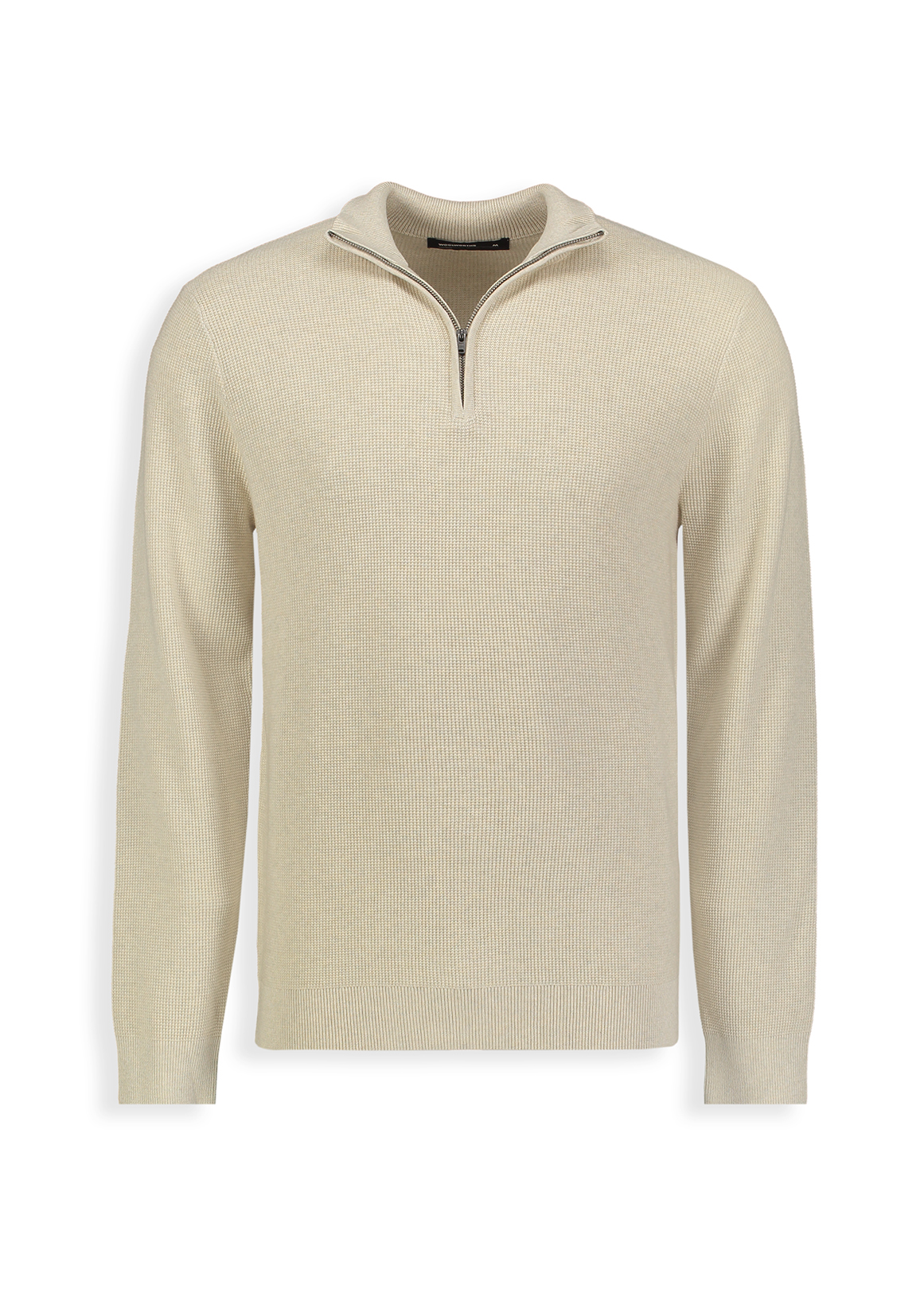 Quarter Zip Pique Waffle Knit Jumper | Woolworths.co.za