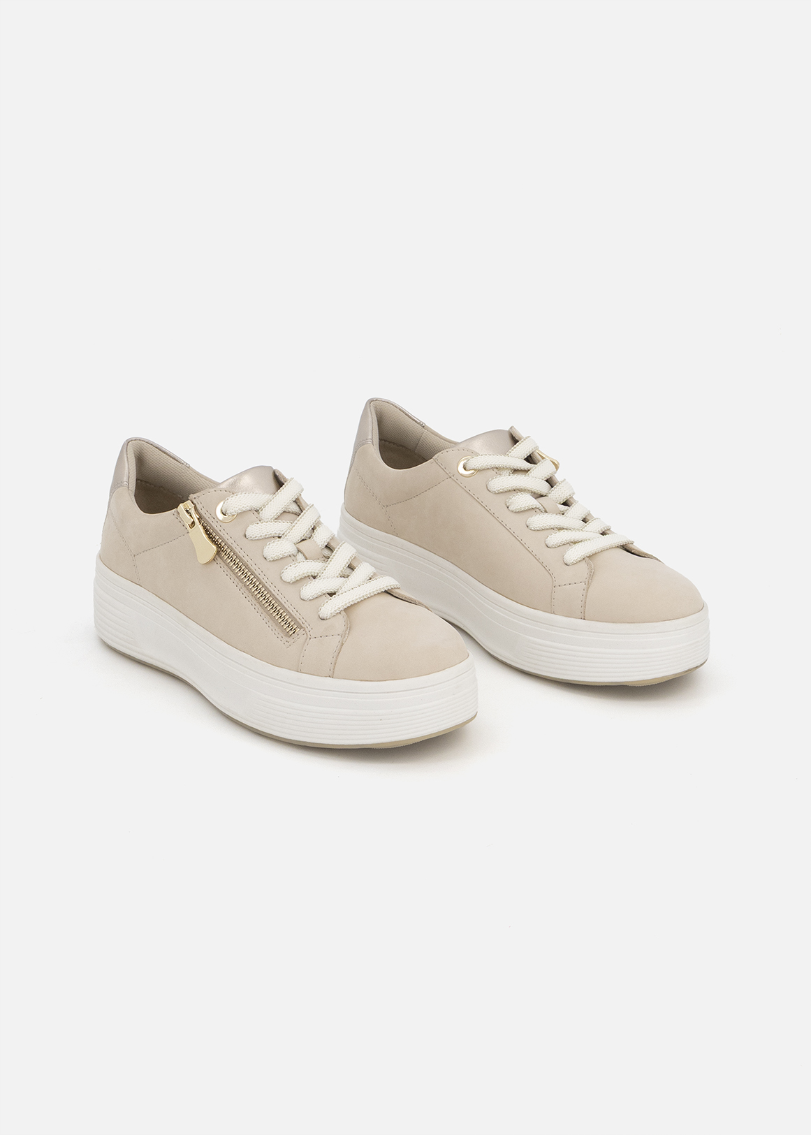 Zip Detail Leather Platform Sneakers | Woolworths.co.za
