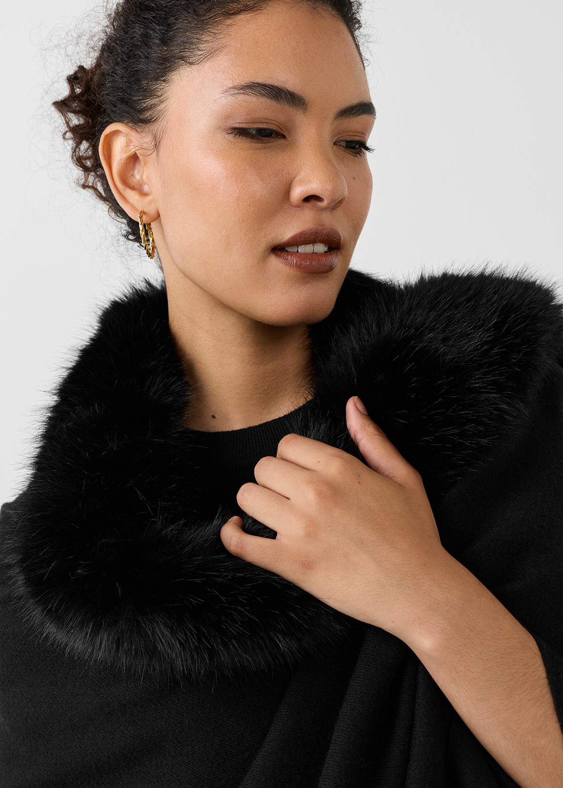 Fringe Faux Fur Shawl | Woolworths.co.za