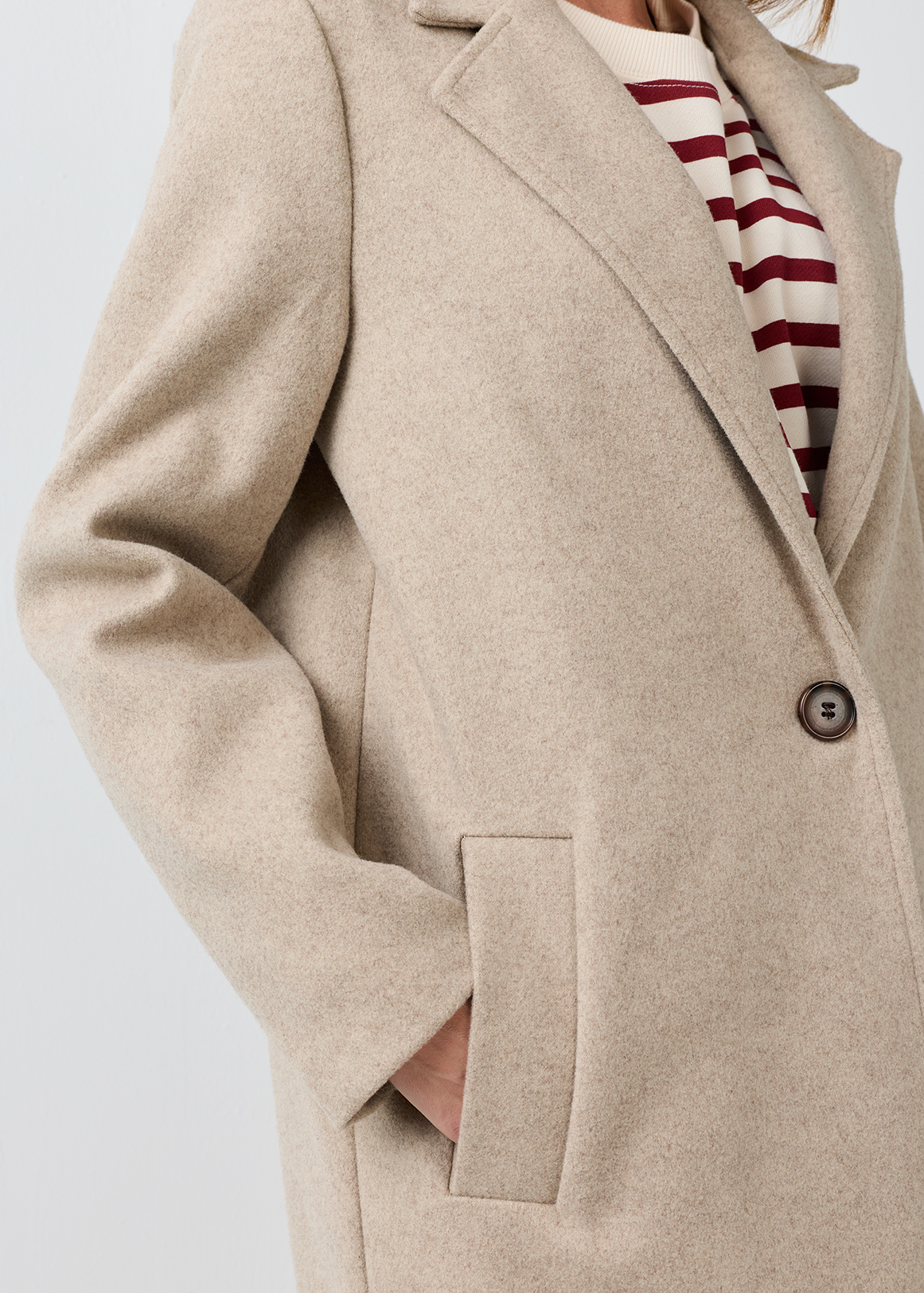 Mid Length Melton Coat | Woolworths.co.za