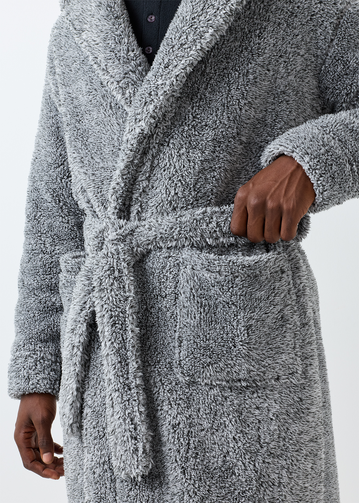 Hooded Shaggy Fleece Gown | Woolworths.co.za