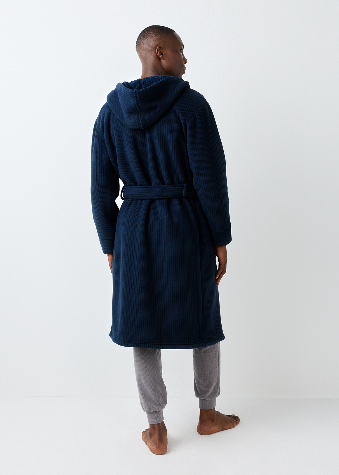 Hooded Bonded Sherpa Fleece Gown | Woolworths.co.za