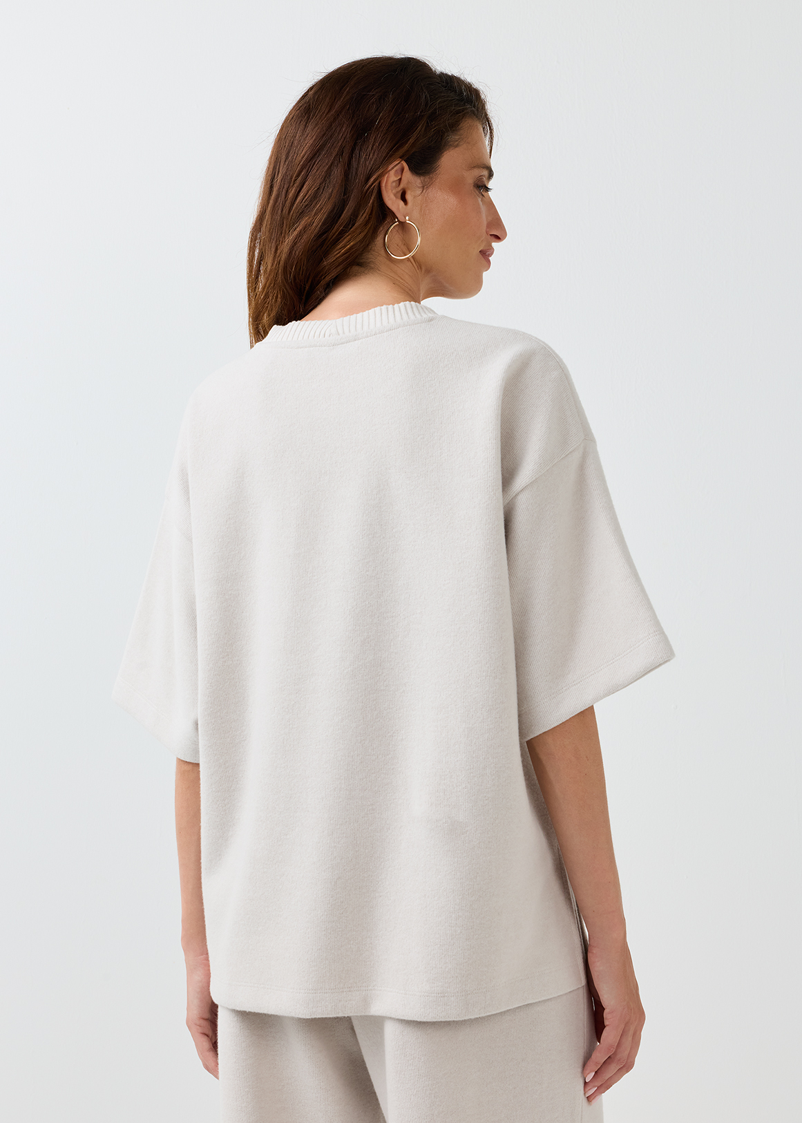 Pintuck Seam Relaxed Fit Knit T-shirt | Woolworths.co.za
