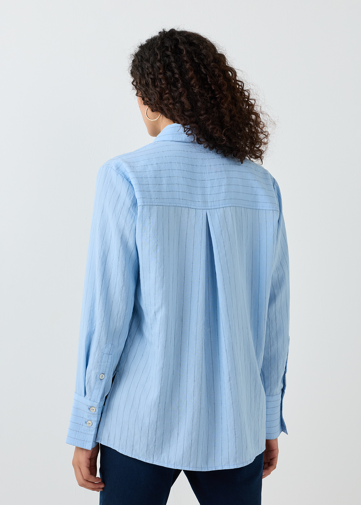 Striped Lyocell Blend Shirt | Woolworths.co.za