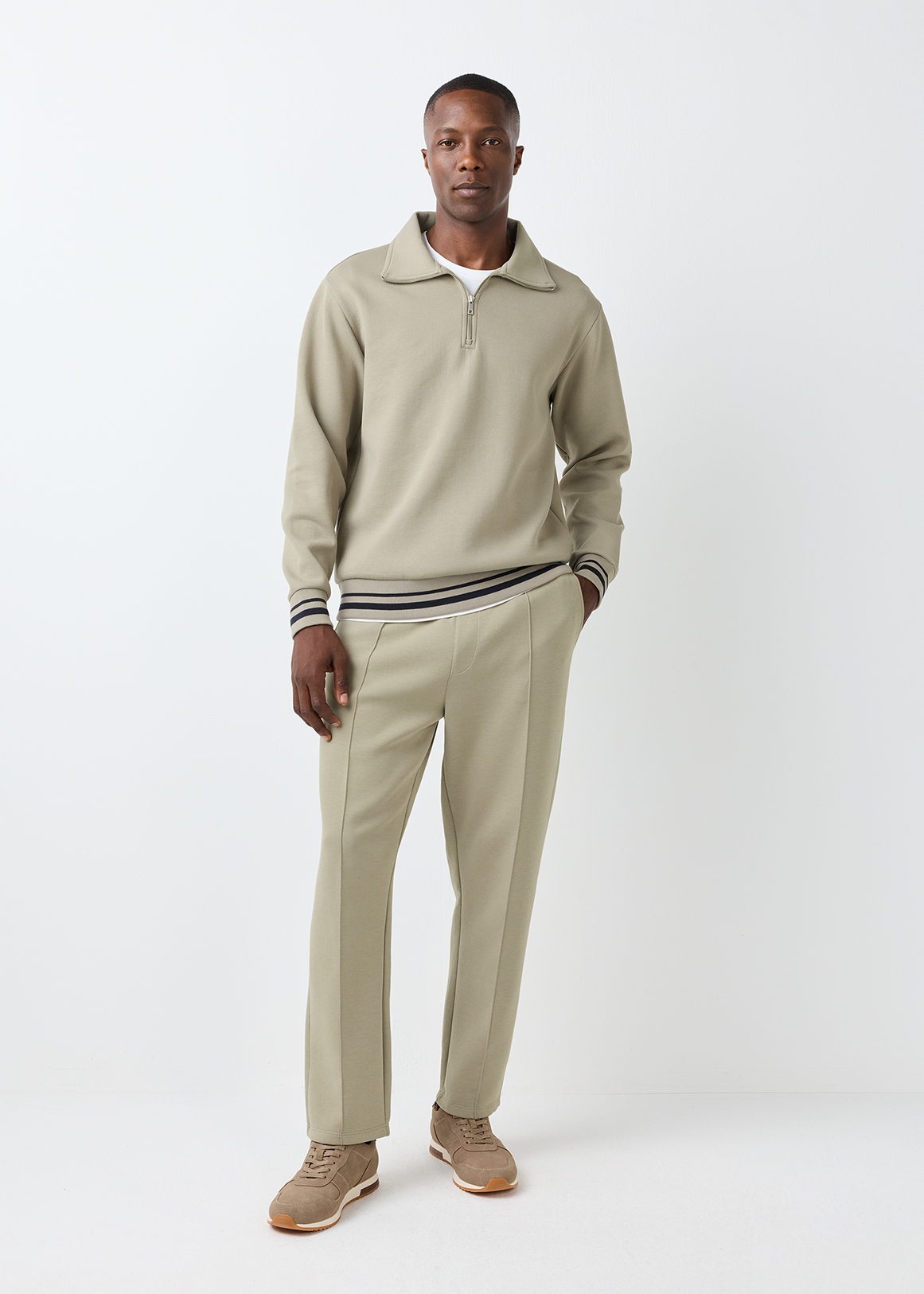 Quarter Zip Interlock Fleece Sweatshirt | Woolworths.co.za