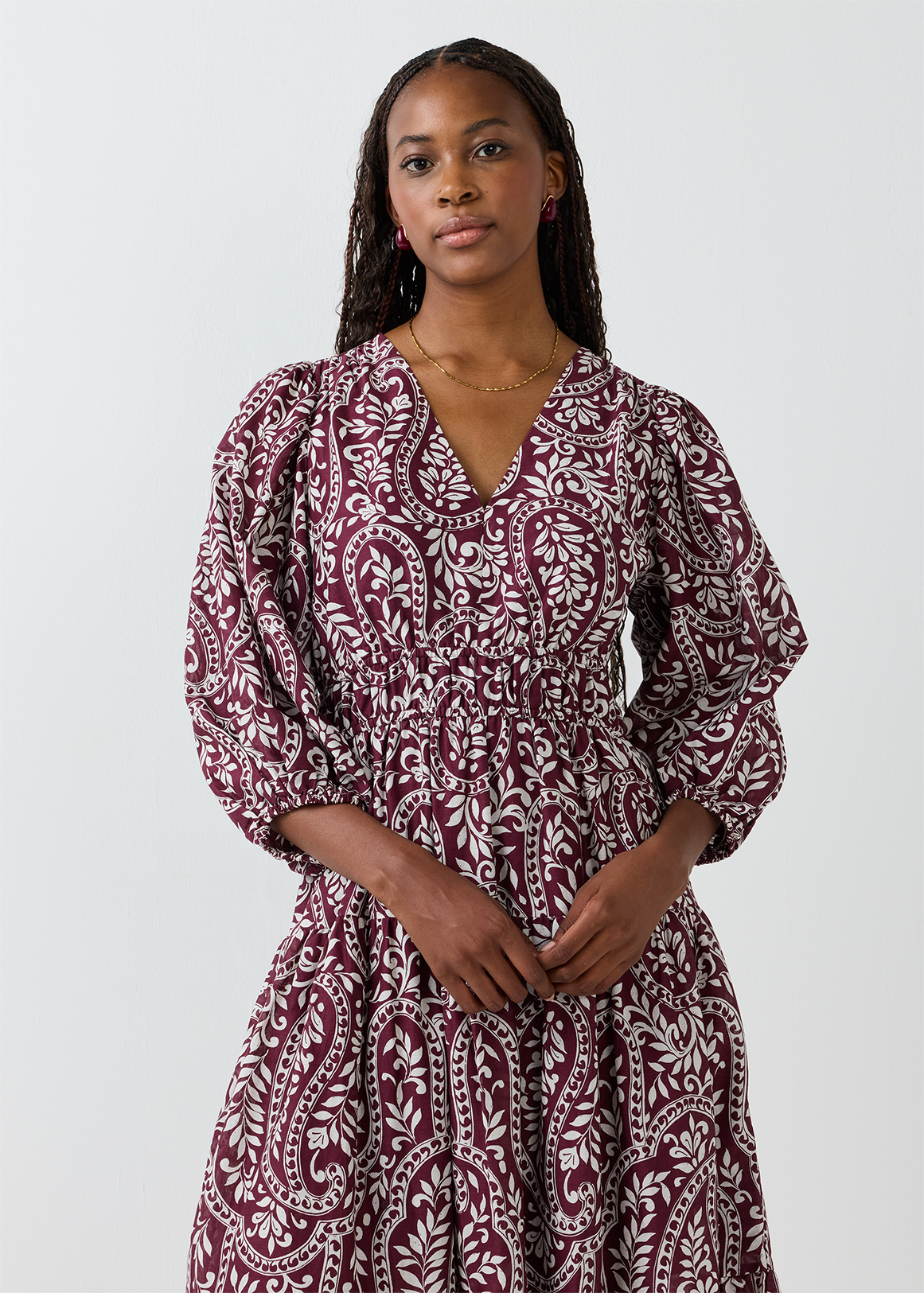 Print Fit & Flare Tiered Maxi Dress | Woolworths.co.za