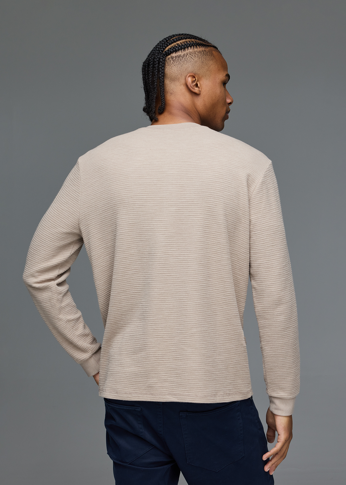 Textured Henley T-shirt | Woolworths.co.za