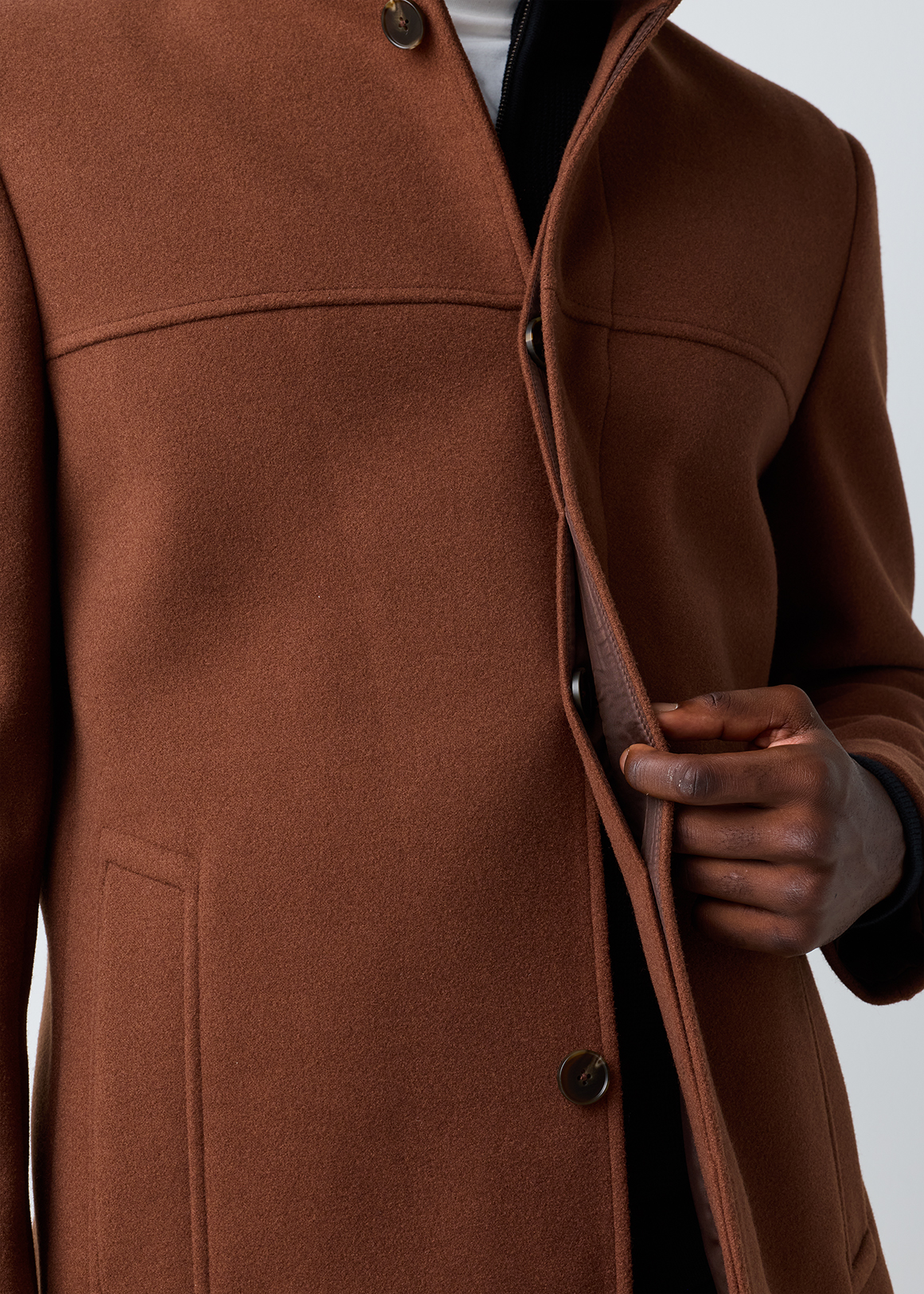 Slim Fit Funnel Neck Coat | Woolworths.co.za