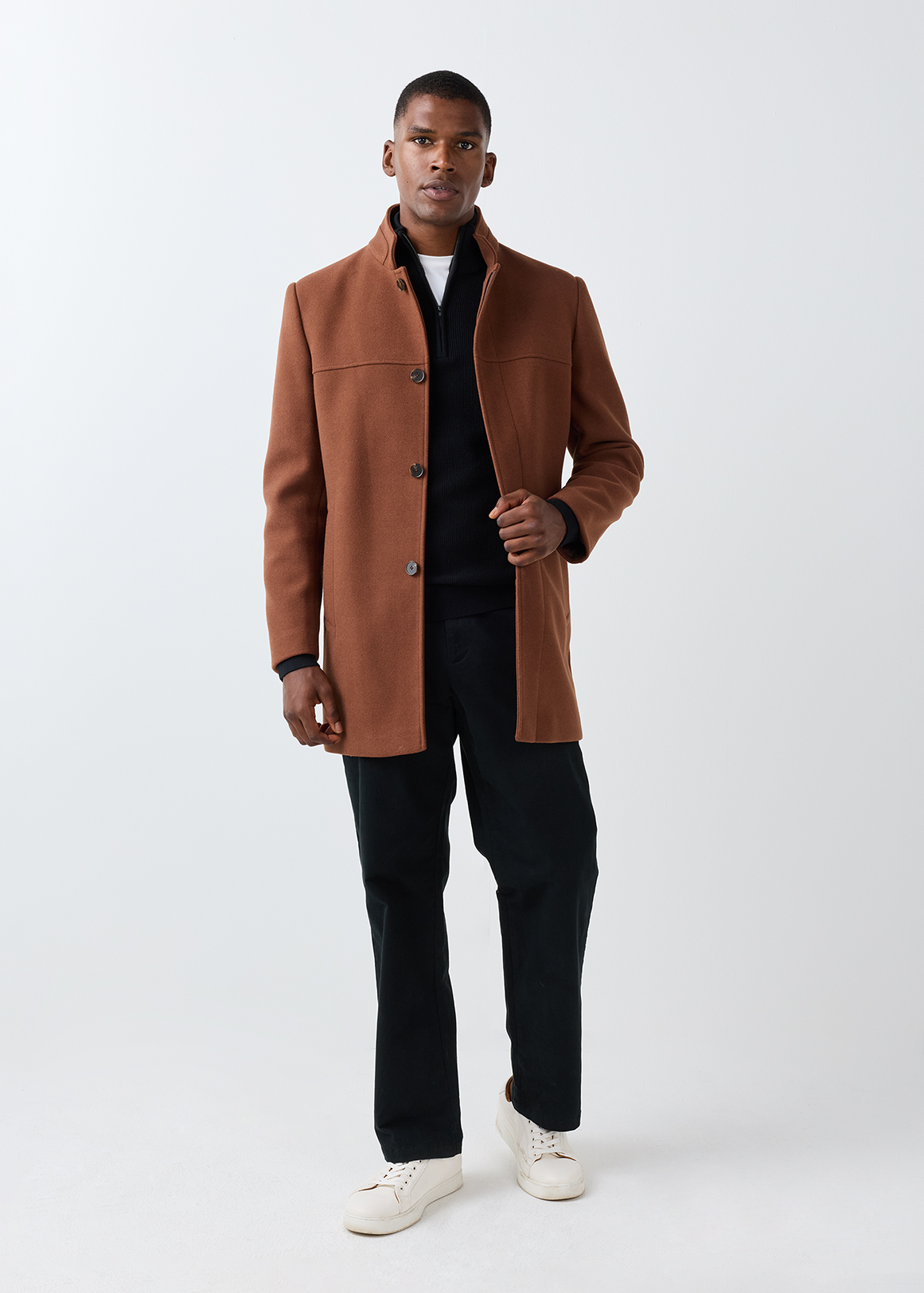 Slim Fit Funnel Neck Coat | Woolworths.co.za