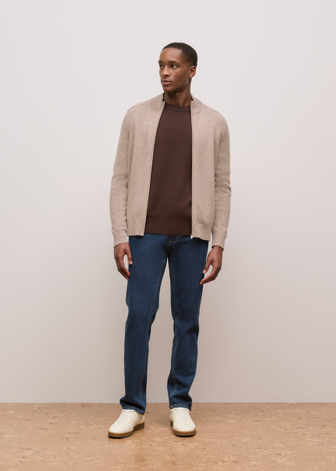Cashmere Zip Through Knit | Woolworths.co.za
