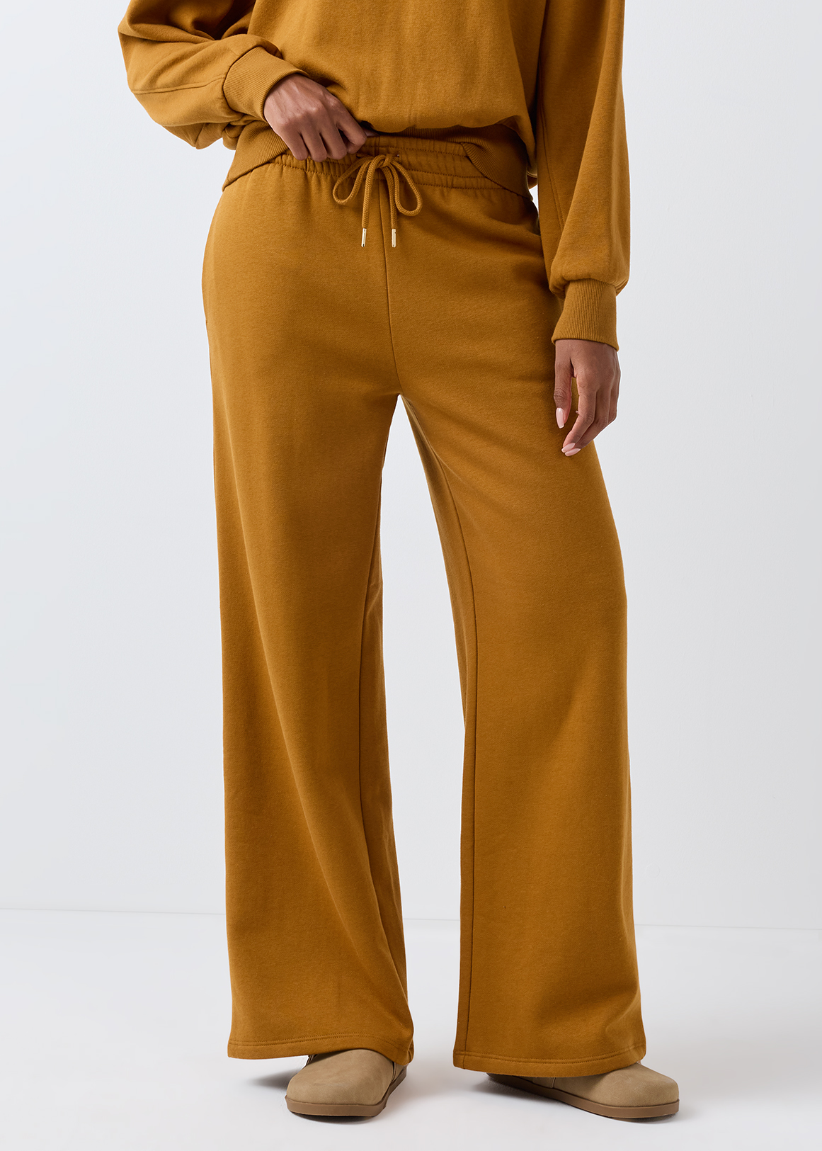 Fleece Wide Leg Track Pants | Woolworths.co.za