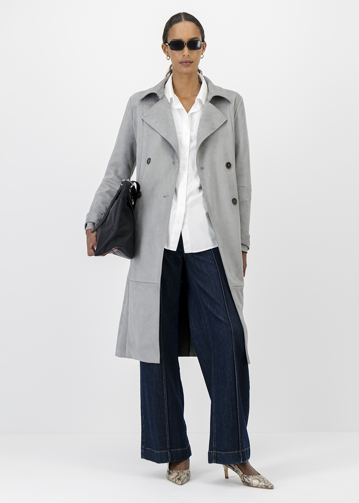 Belted Faux Suede Trench Coat | Woolworths.co.za