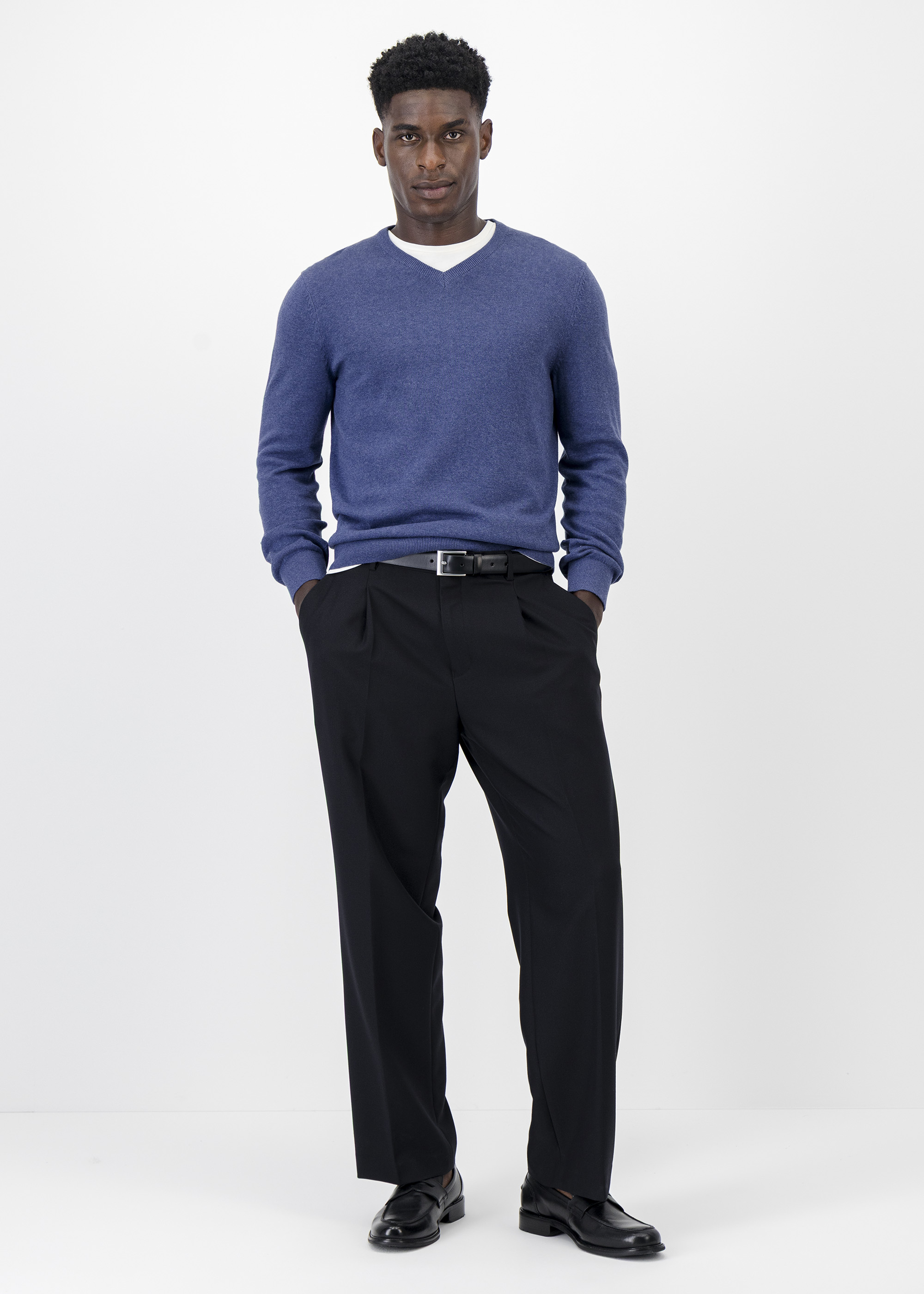 V-neck Cotton Knit Pullover | Woolworths.co.za